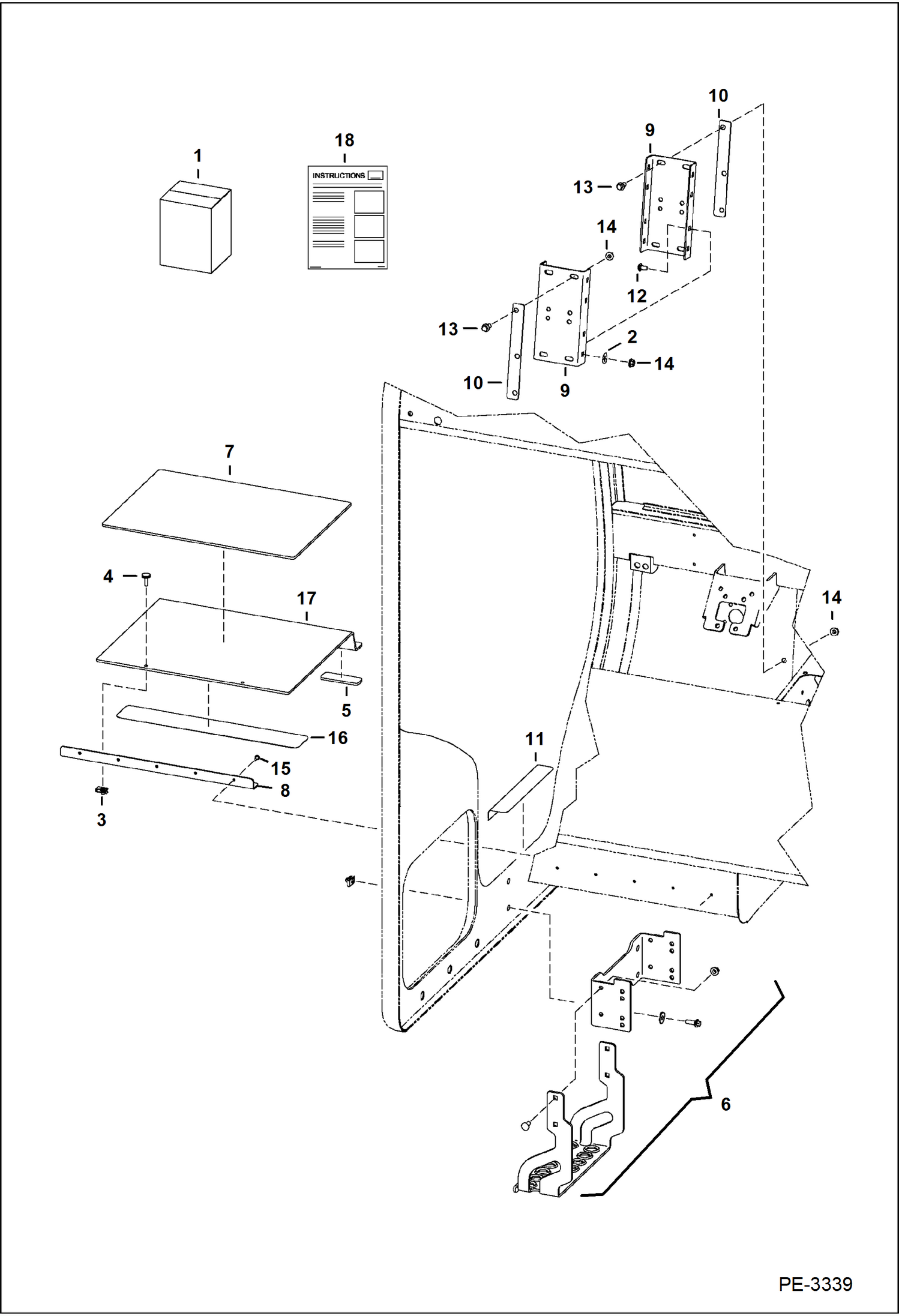 Схема запчастей Bobcat 5600 - FLOOR ADJUSTMENT KIT ACCESSORIES & OPTIONS