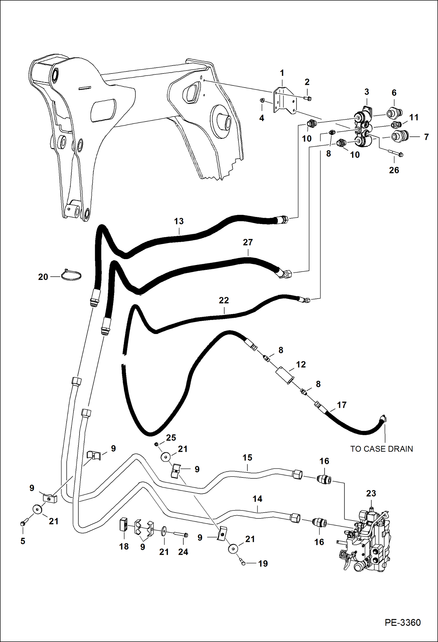 Схема запчастей Bobcat S-Series - AUXILIARY HYDRAULICS HYDRAULIC SYSTEM