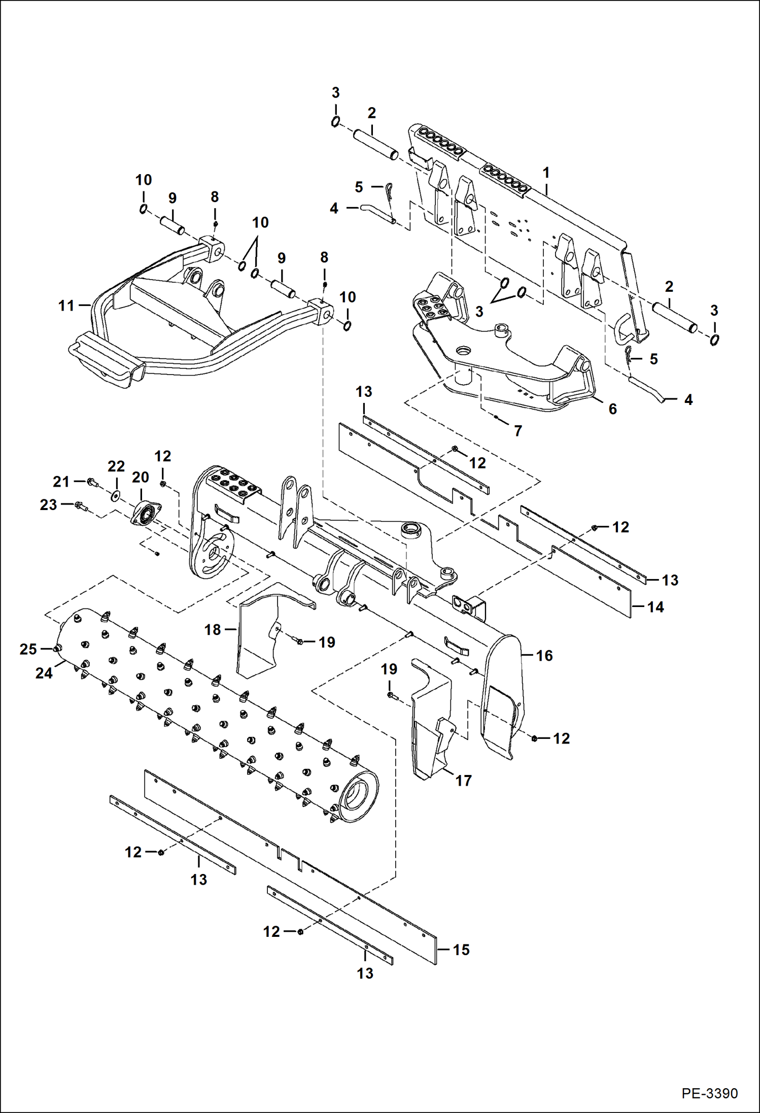 Схема запчастей Bobcat SOIL CONDITIONER - MAIN FRAME - HYD & NON-HYD (60 A5PS00101 - 00377, A86R00101 - 00428) (72 651301556 - 020449, S6TE00101-01004, A6TD00101-00554) (84 A6TG00101-00734, A6TH00101-00486) Loader