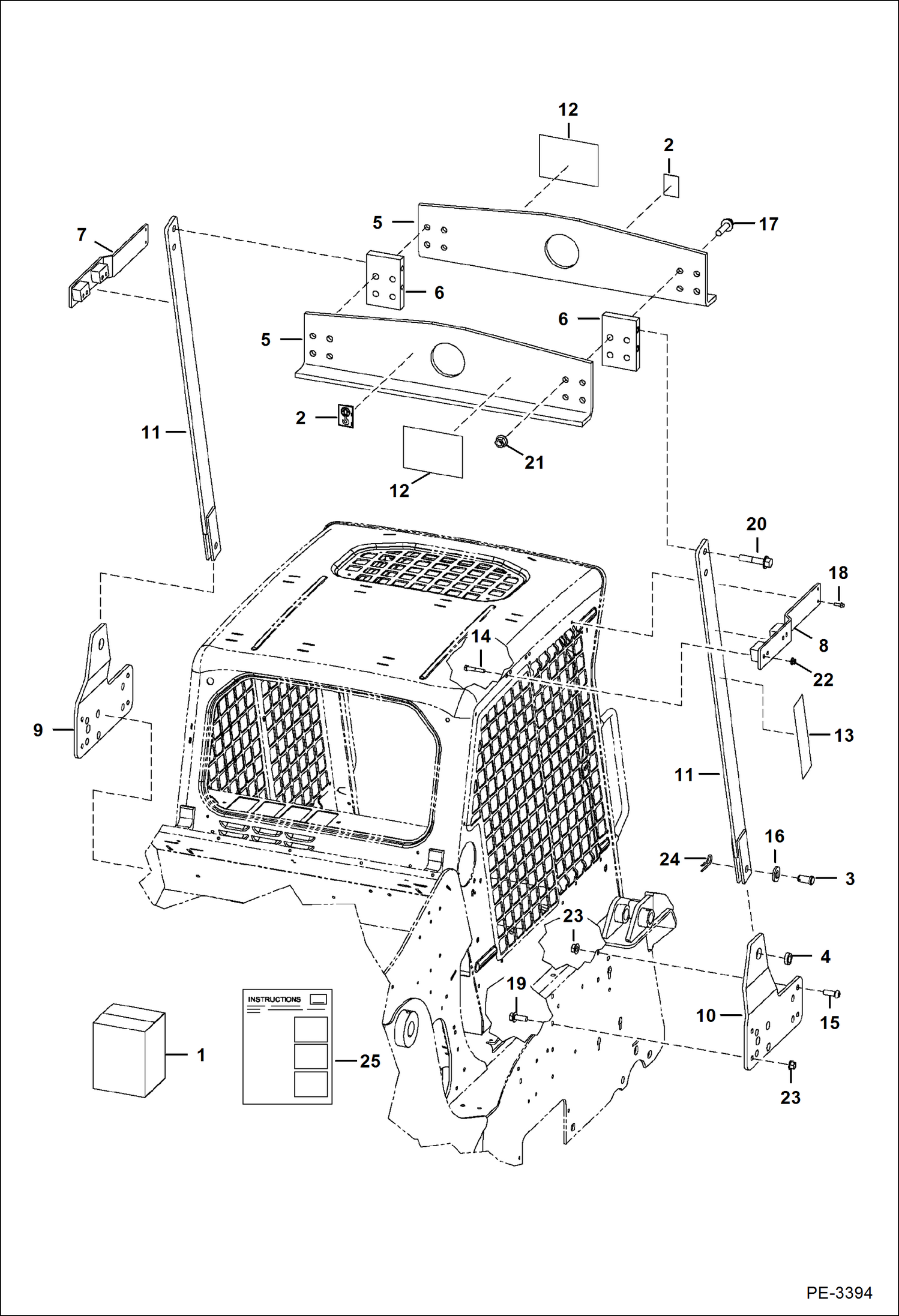 Схема запчастей Bobcat 800s - LIFT KIT (Single Point) ACCESSORIES & OPTIONS