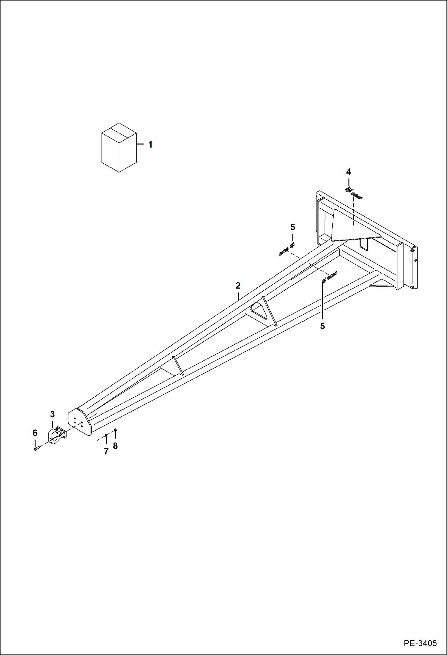 Схема запчастей Bobcat BOOM TRUSS - BOOM TRUSS (S/N A85S 00101 & Above) Телескопические мини-погрузчики