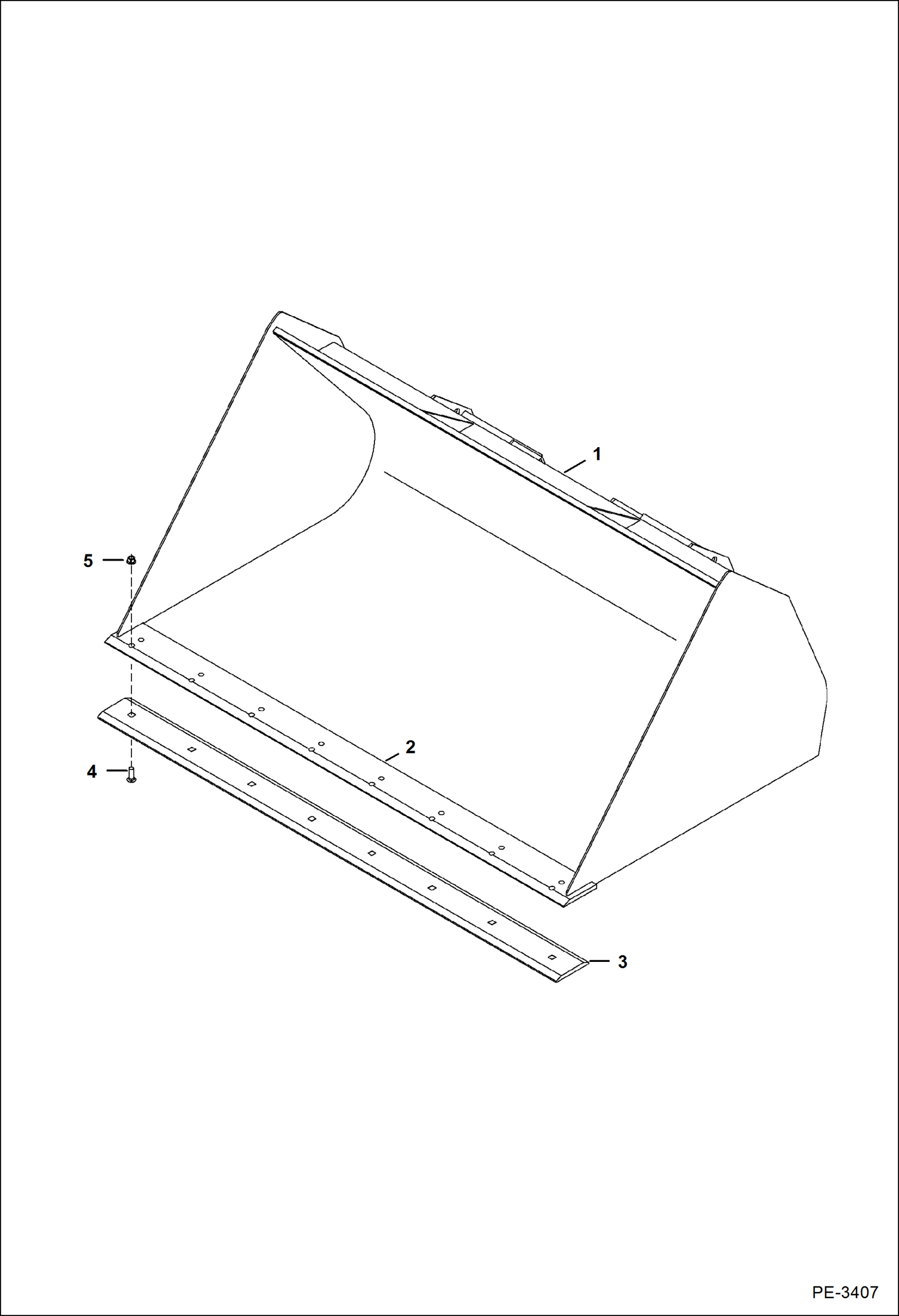 Схема запчастей Bobcat BUCKETS - 84 BUCKET - LIGHT MATERIAL (For V417) Телескопические мини-погрузчики