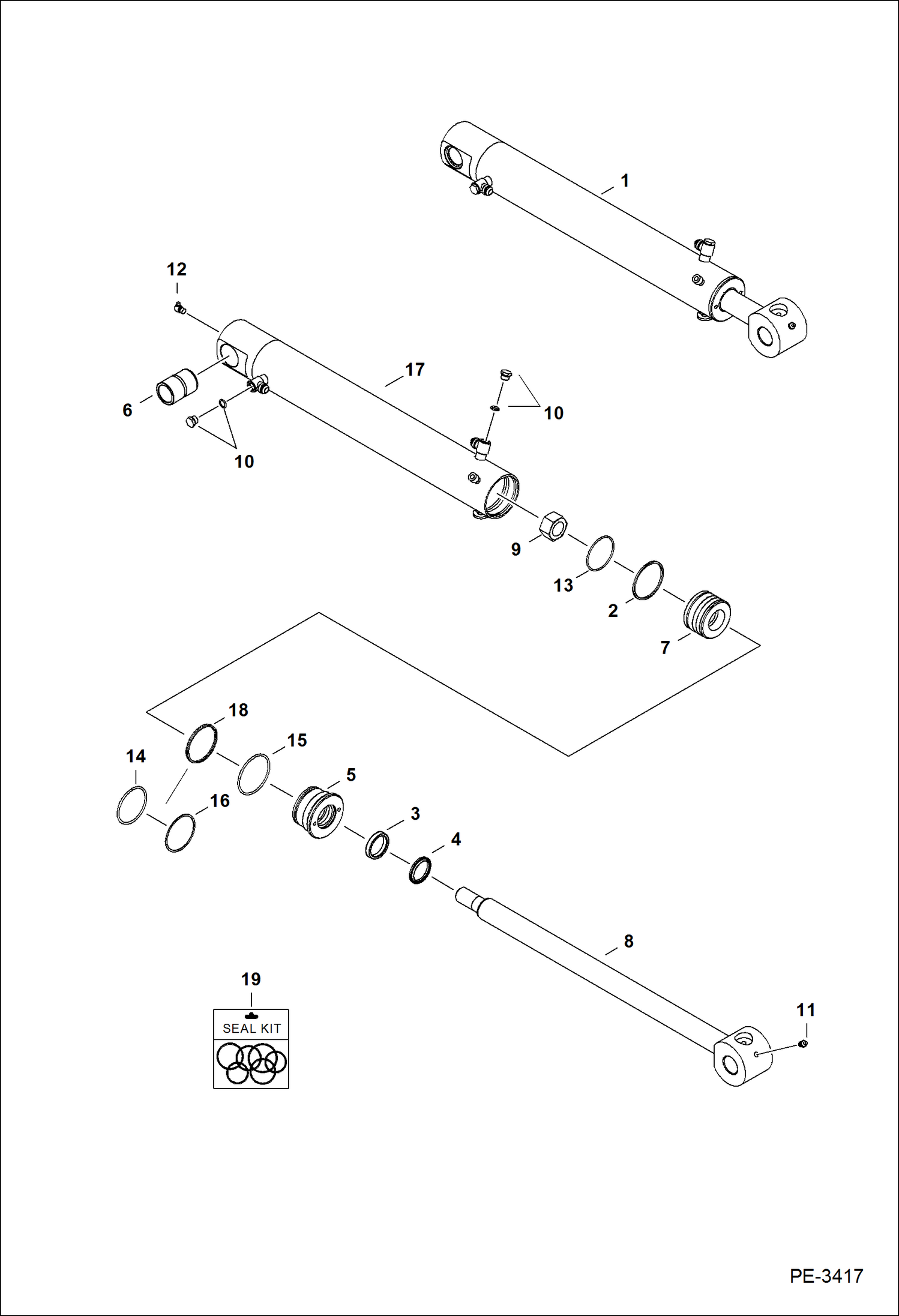 Схема запчастей Bobcat 325 - BOOM CYLINDER HYDRAULIC SYSTEM