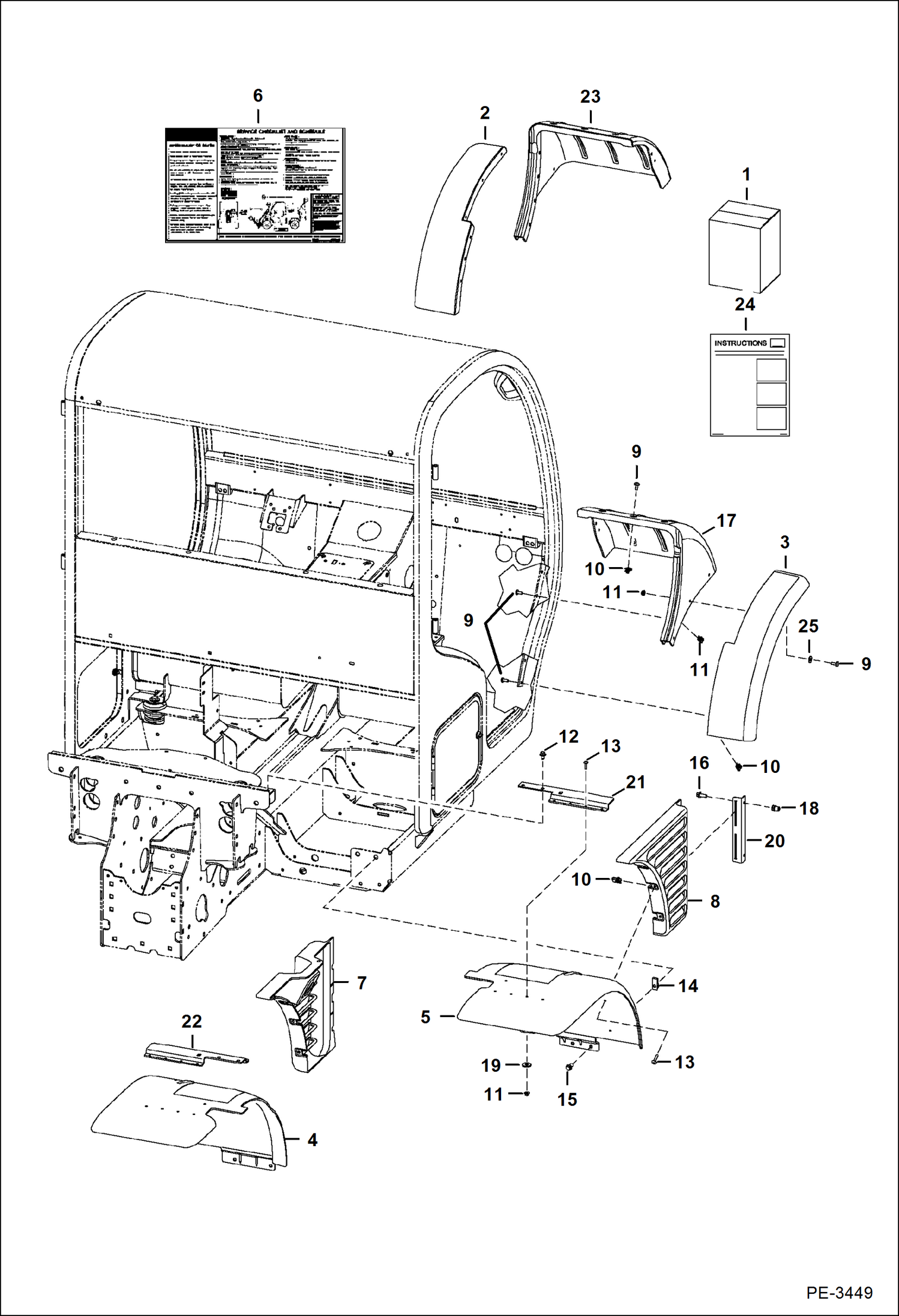 Схема запчастей Bobcat 5600 - FENDER KIT (Wide) ACCESSORIES & OPTIONS