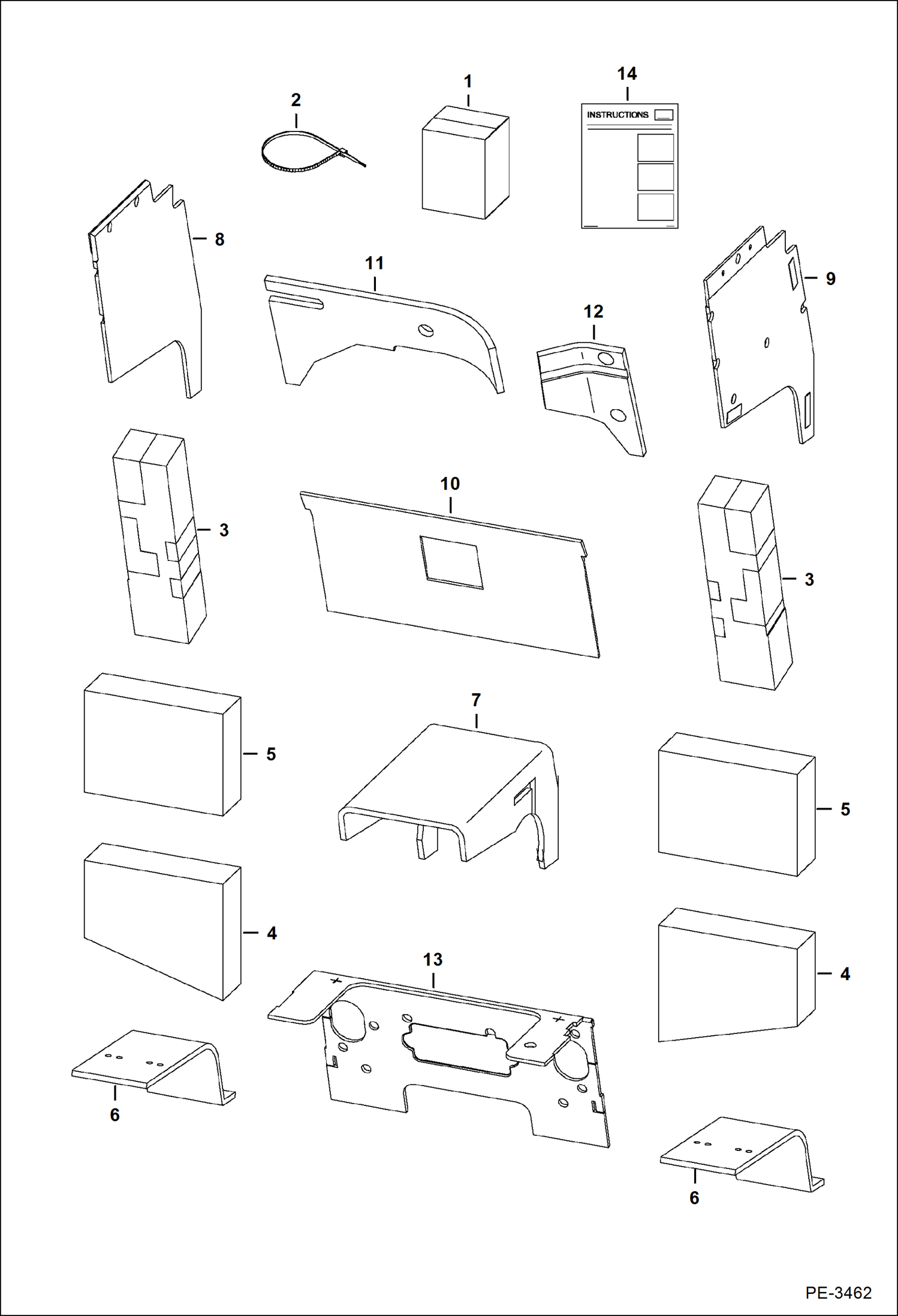 Схема запчастей Bobcat S-Series - SOUND REDUCTION KIT (Manual Controls, AHC & ACS) (S/N 530714203 & Above, 530811540 & Above) ACCESSORIES & OPTIONS