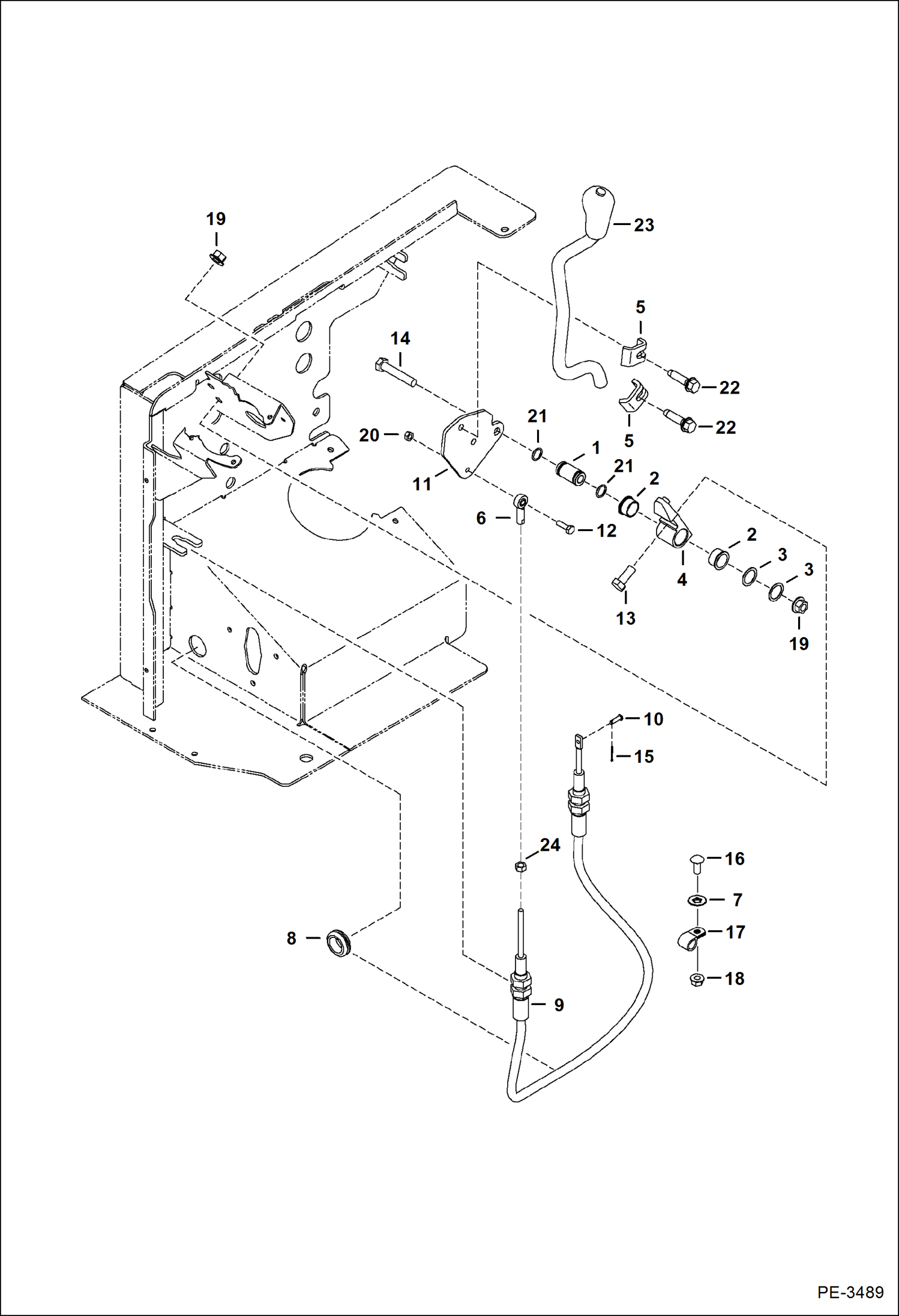 Схема запчастей Bobcat 435 - BLADE CONTROL (S/N 5631 14000-14006, 15000 & Above) CONTROLS