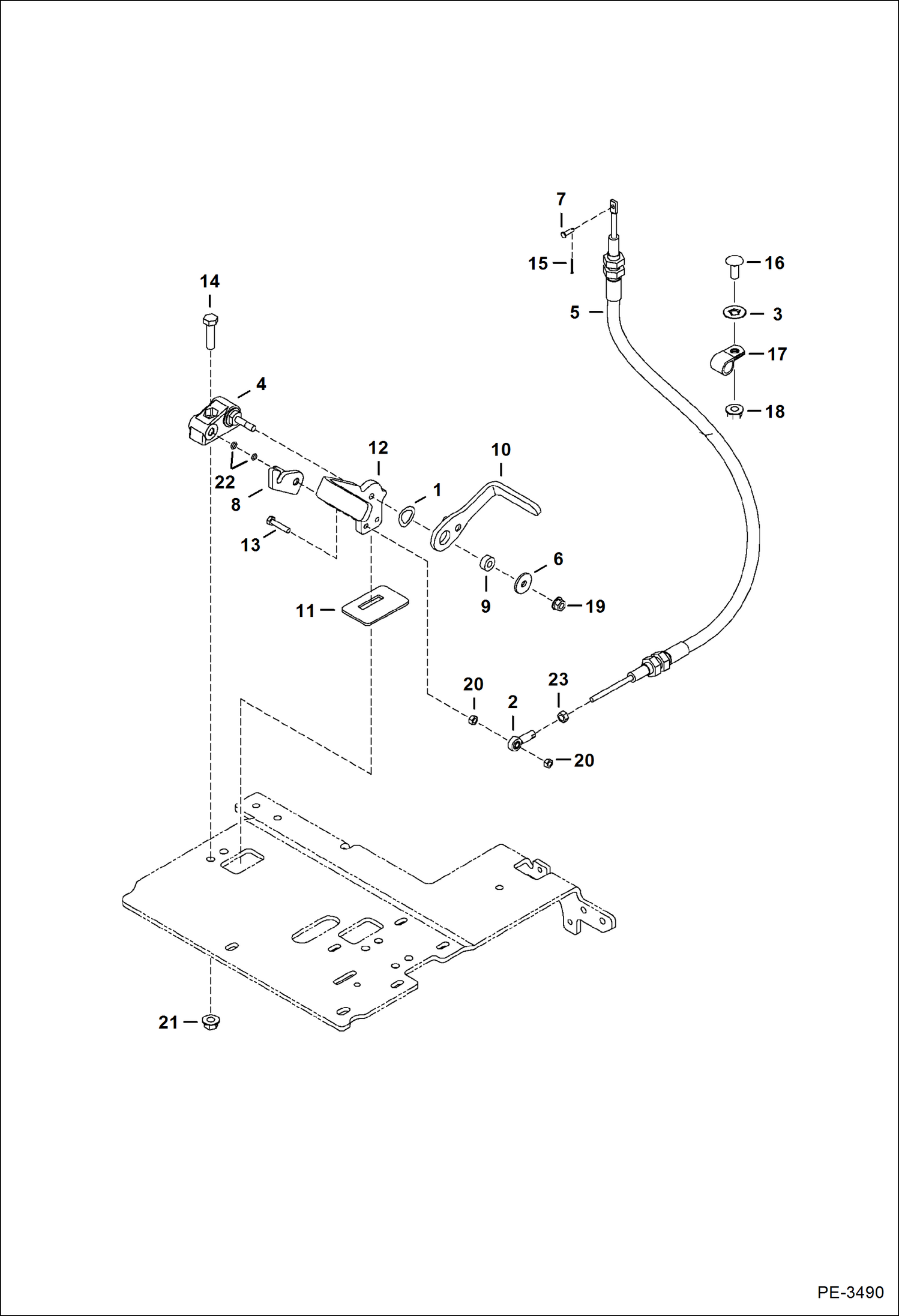 Схема запчастей Bobcat 430 - OFFSET CONTROL CONTROLS