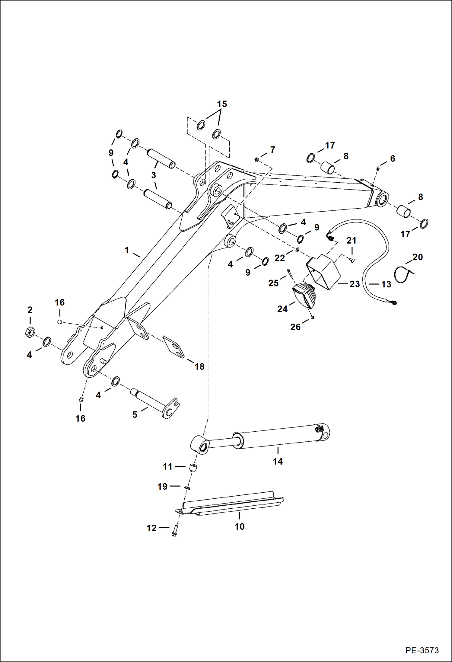 Схема запчастей Bobcat 325 - BOOM WORK EQUIPMENT