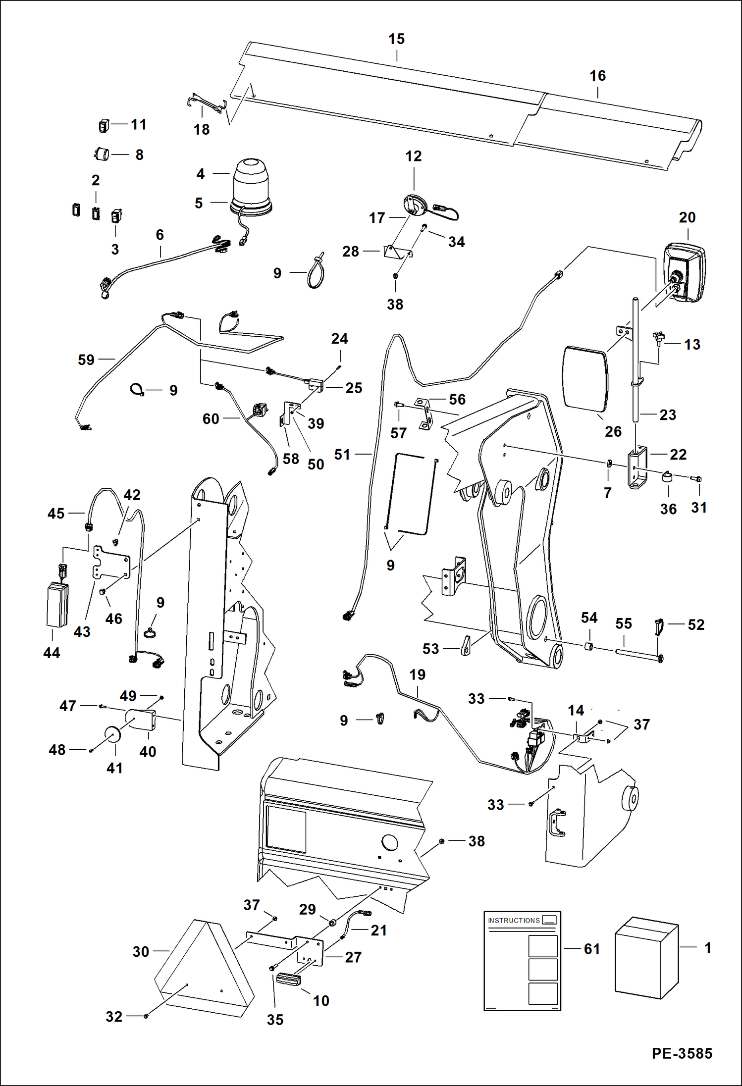 Схема запчастей Bobcat S-Series - EUROPEAN ACCESSORIES (Road Kit) ACCESSORIES & OPTIONS