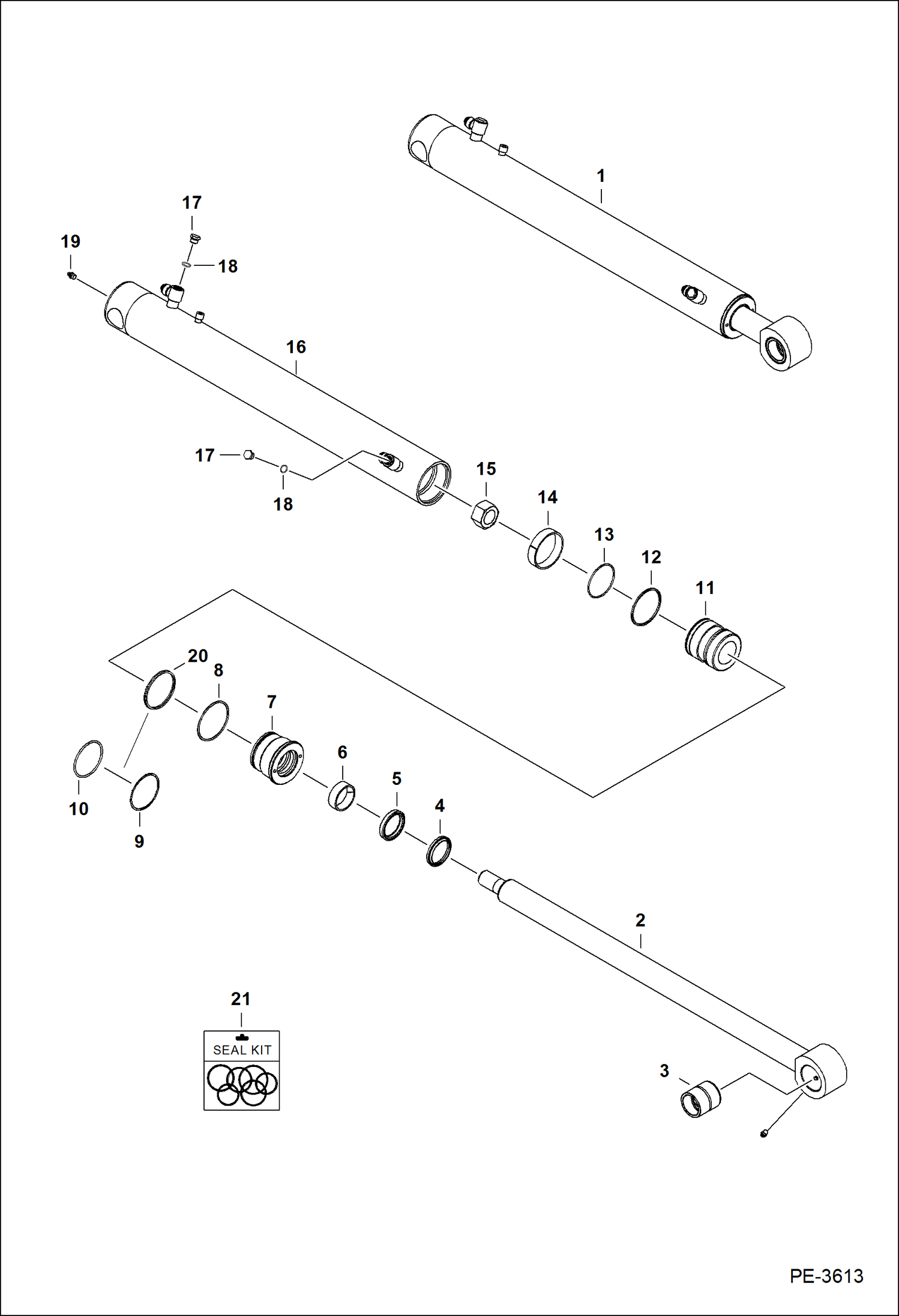 Схема запчастей Bobcat 335 - ARM CYLINDER HYDRAULIC SYSTEM