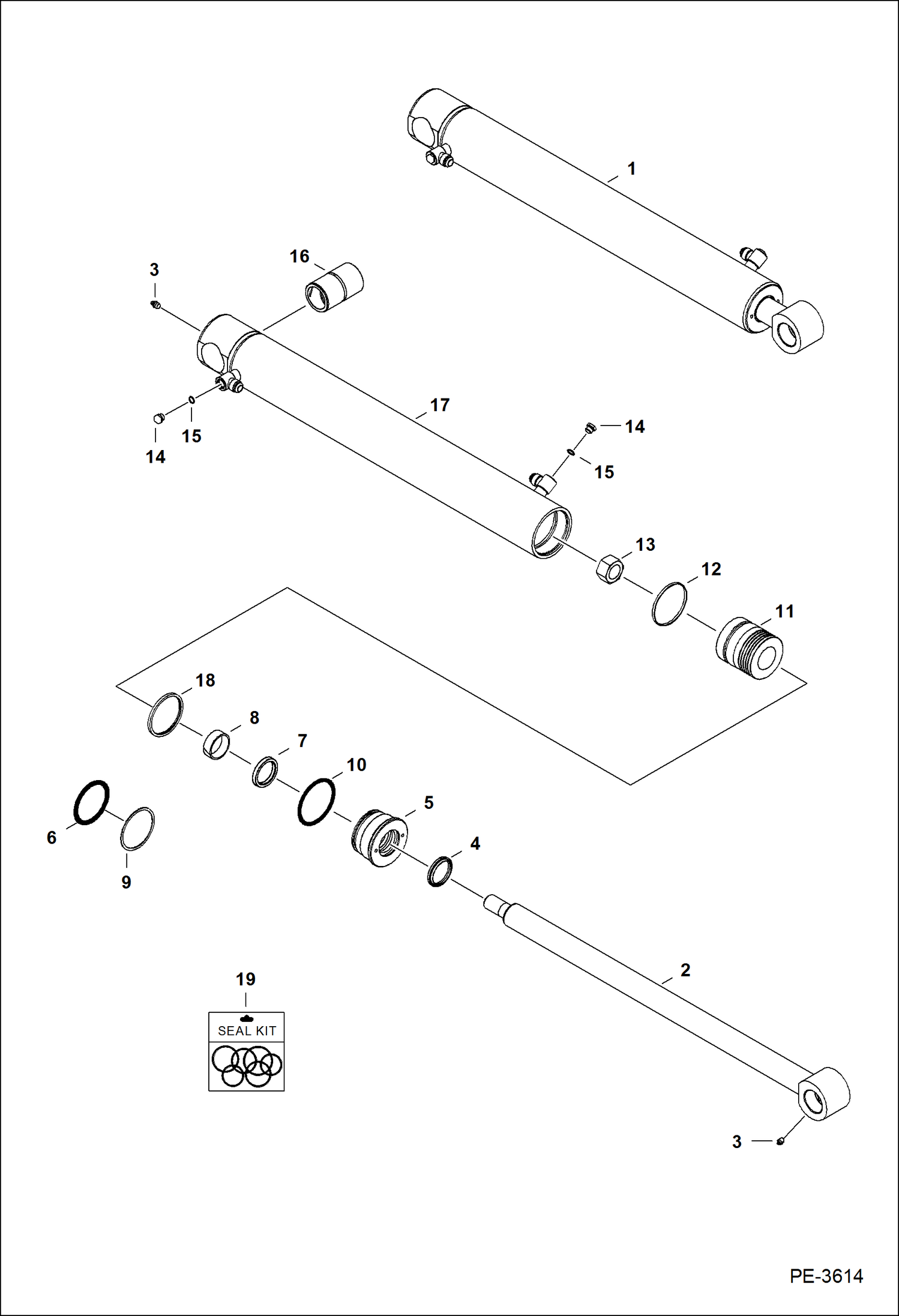 Схема запчастей Bobcat 335 - BOOM CYLINDER HYDRAULIC SYSTEM