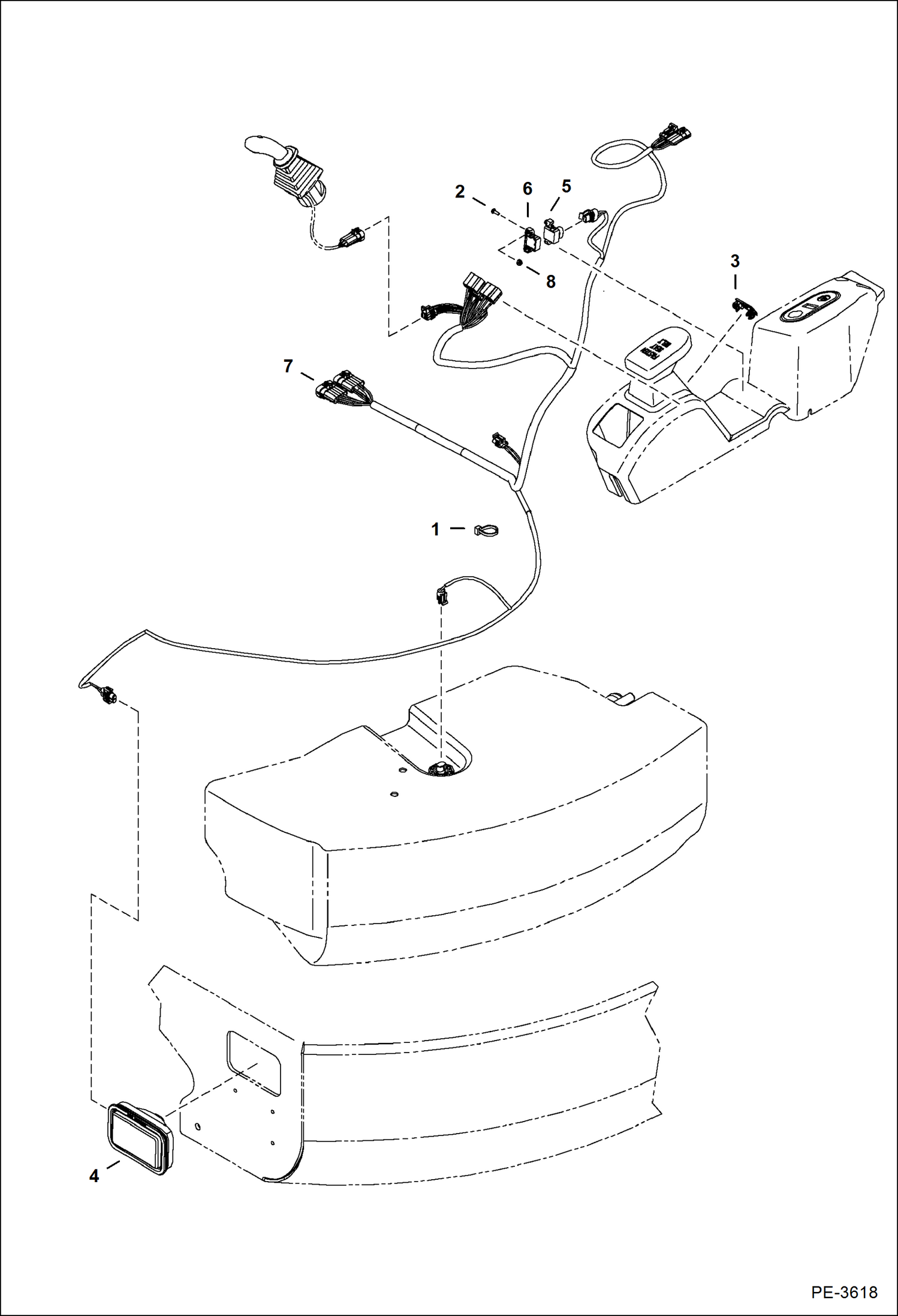 Схема запчастей Bobcat 430 - ELECTRICAL (LH Console) ELECTRICAL SYSTEM