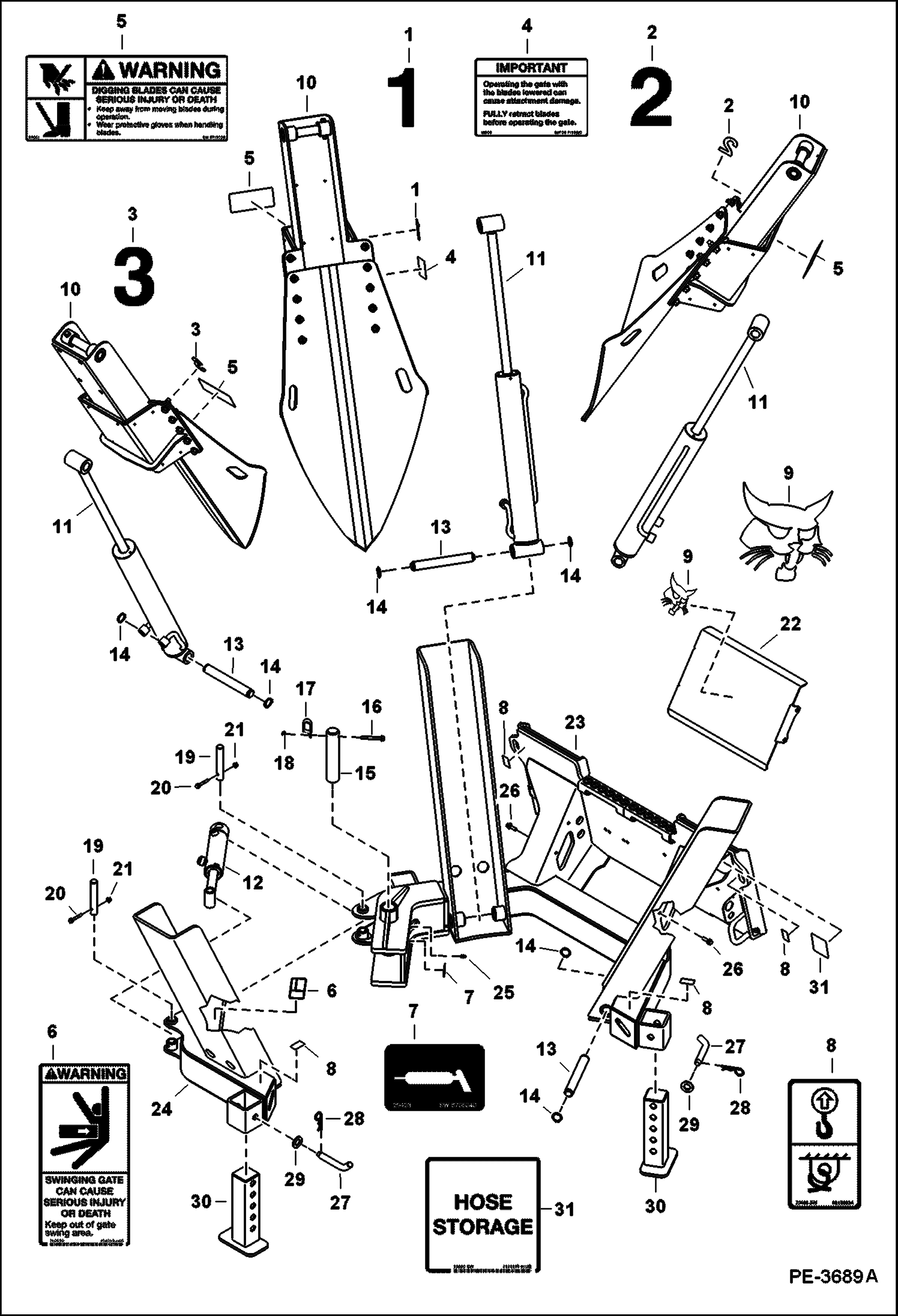 Схема запчастей Bobcat TREE SPADE - TREE SPADE (Main Frame) (TS28C A9VE) (TS28C Conv A9VO) Loader