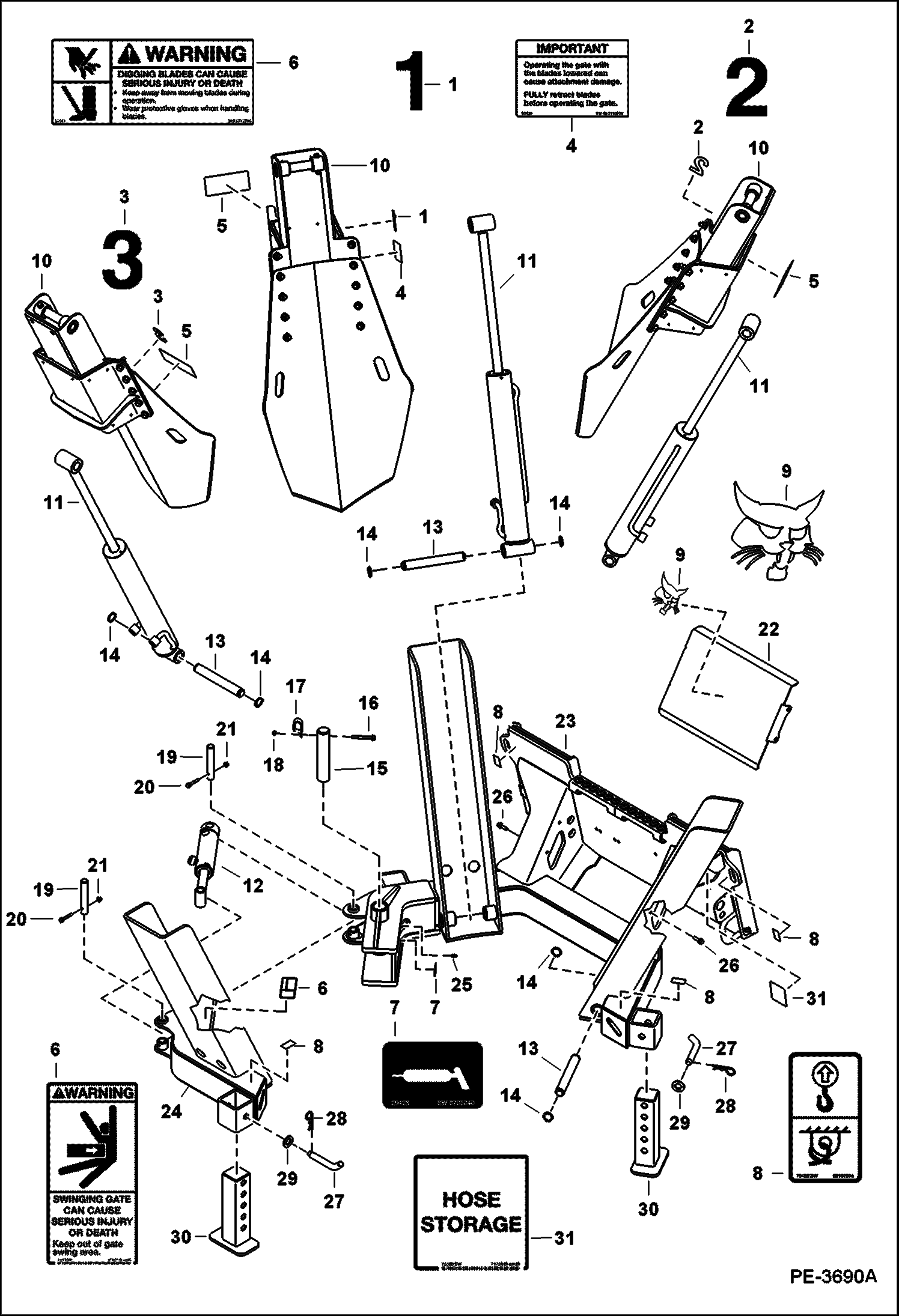 Схема запчастей Bobcat TREE SPADE - TREE SPADE (Main Frame) (TS28M A9UB) (TS28M Conv A9RT) (TS28T A9U8) (TS28T Conv A8WG) Loader