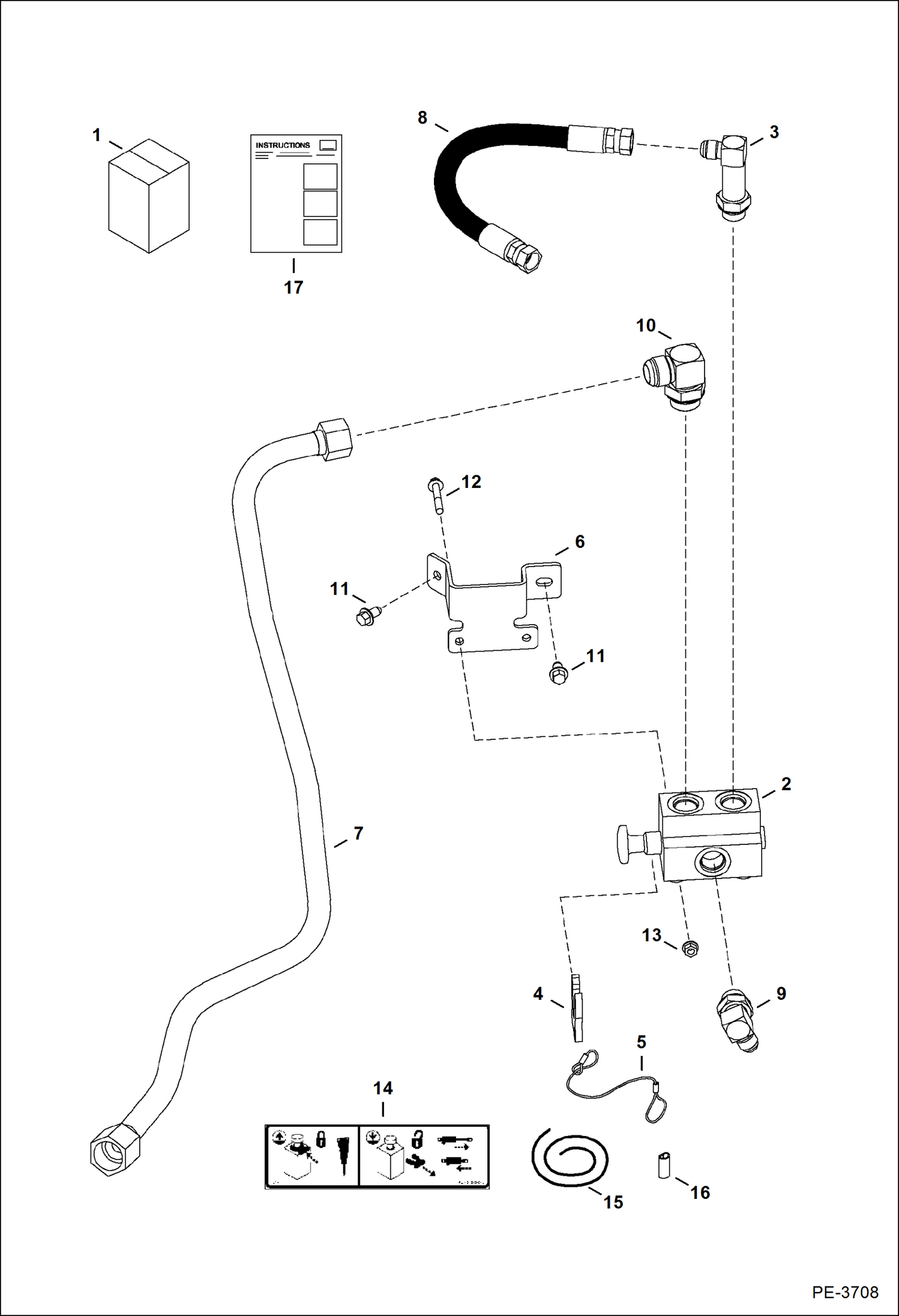 Схема запчастей Bobcat 430 - DIRECT TO TANK KIT ACCESSORIES & OPTIONS