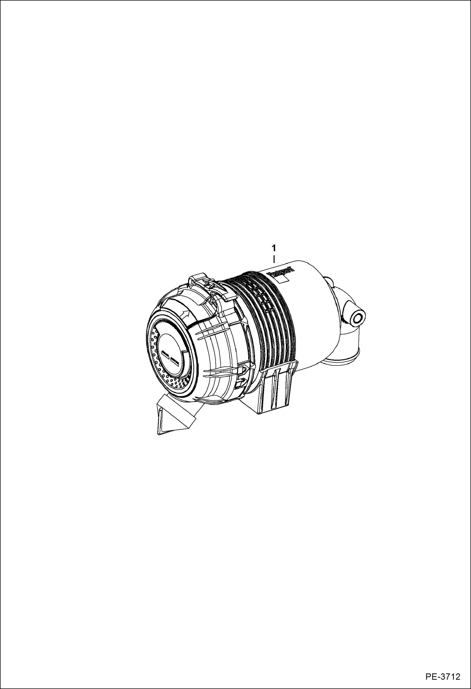 Схема запчастей Bobcat Mini Tracks Loaders - AIR FILTER (Kubota - D722-E3B-BC-6)(Tier IV Replacement) REPLACEMENT ENGINE