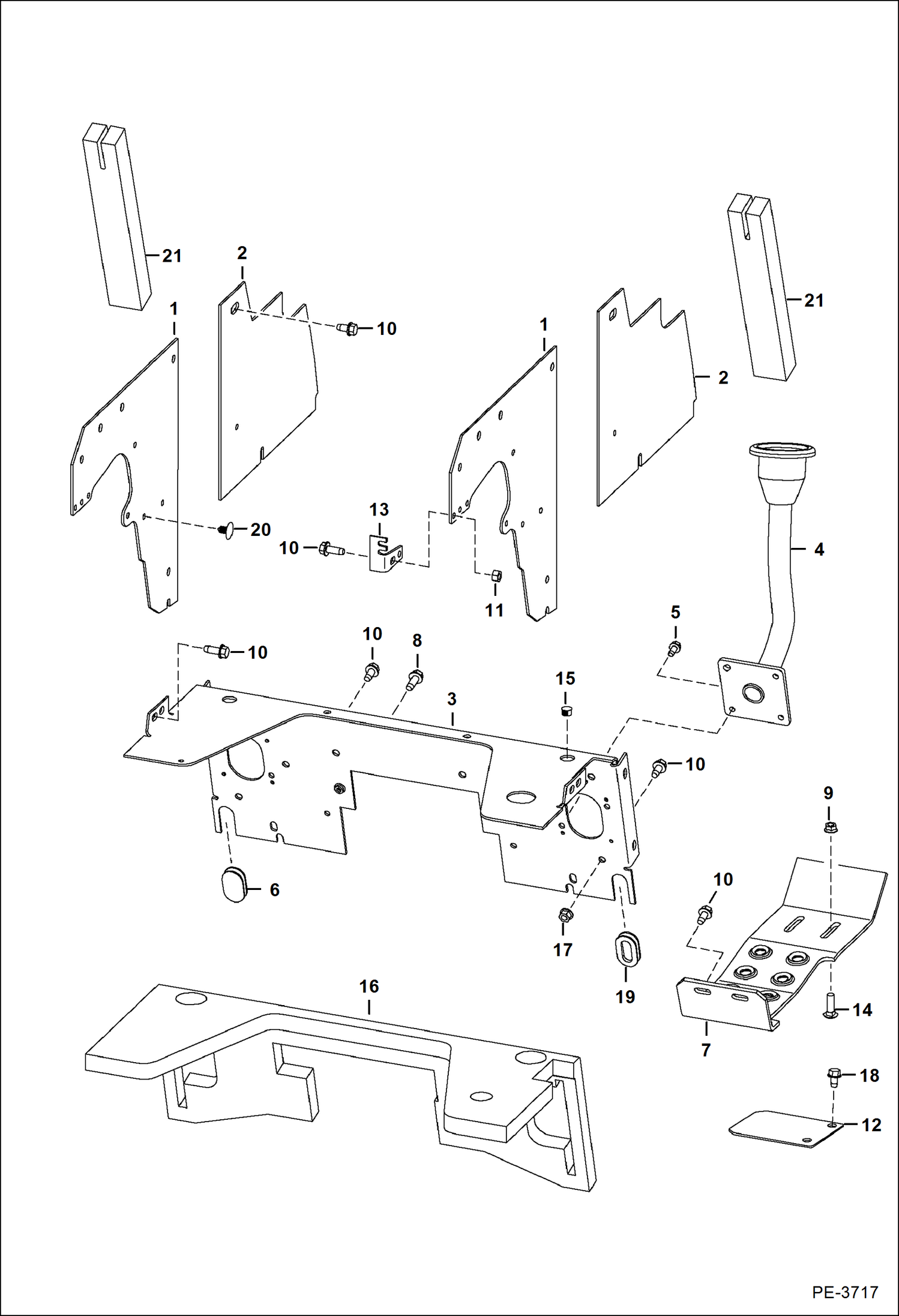 Схема запчастей Bobcat A-Series - PANELS MAIN FRAME