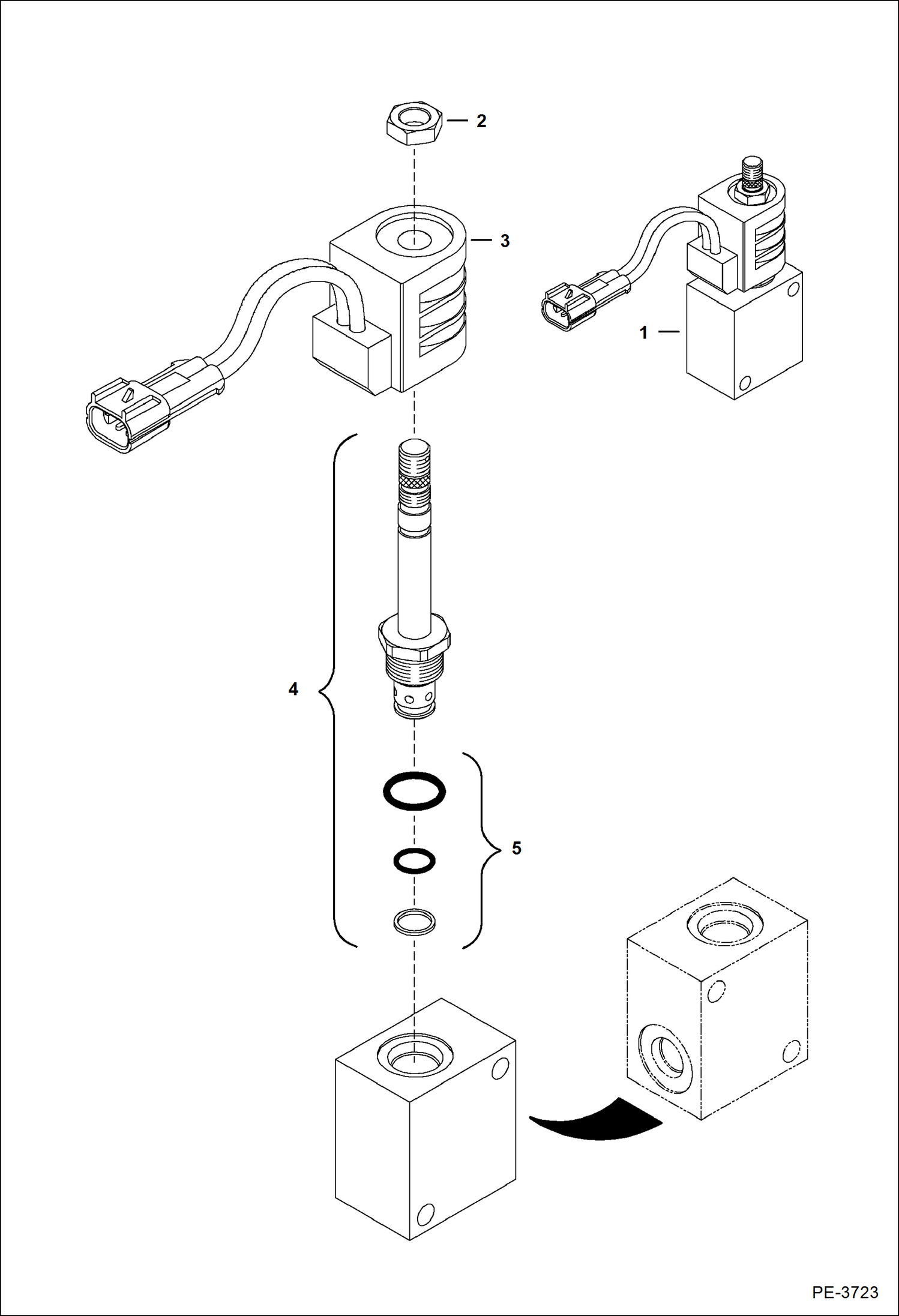 Схема запчастей Bobcat Mini Tracks Loaders - VALVE (Lockout) (Lift) HYDRAULIC SYSTEM