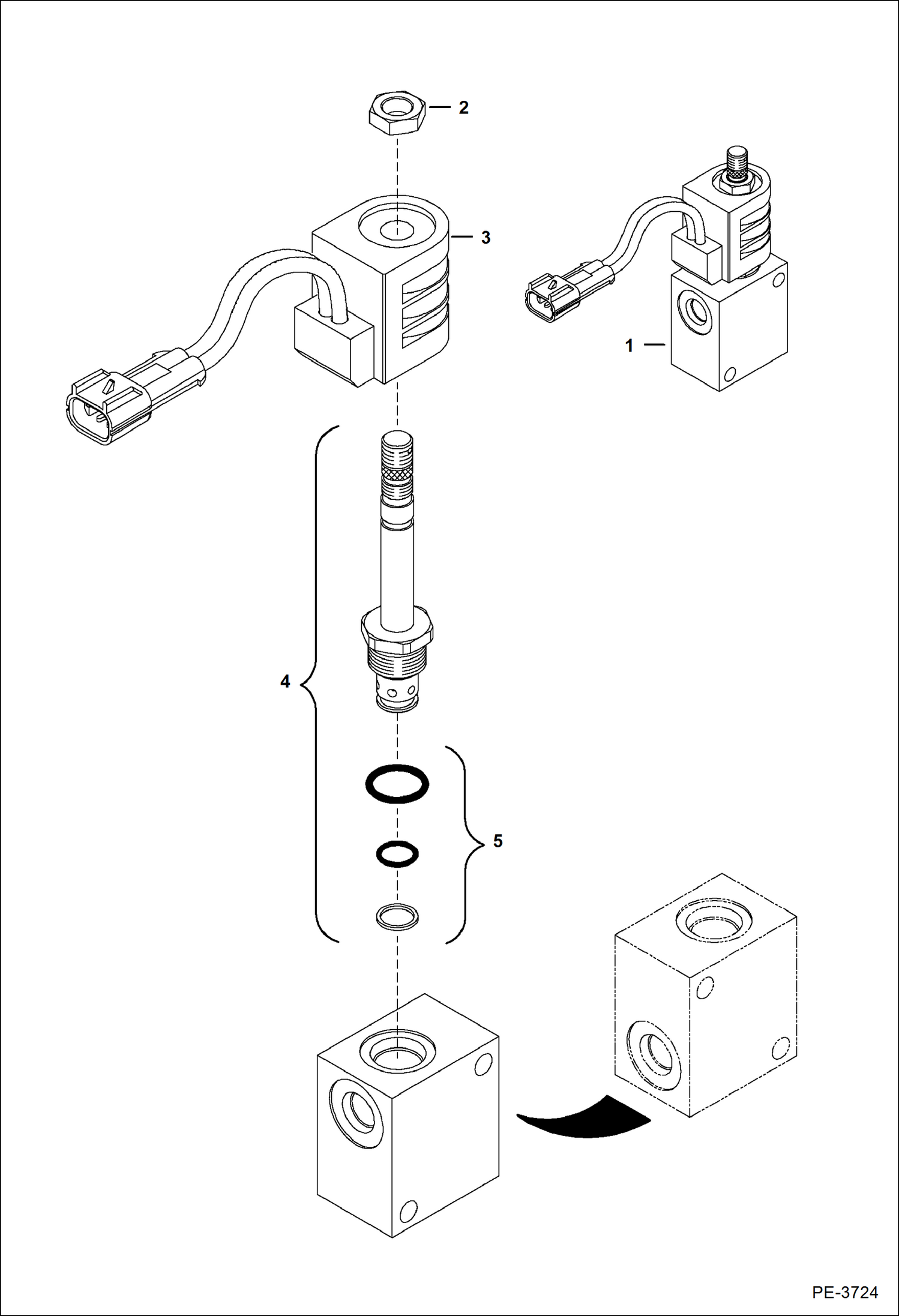 Схема запчастей Bobcat Mini Tracks Loaders - VALVE (Lockout) (Tilt) HYDRAULIC SYSTEM