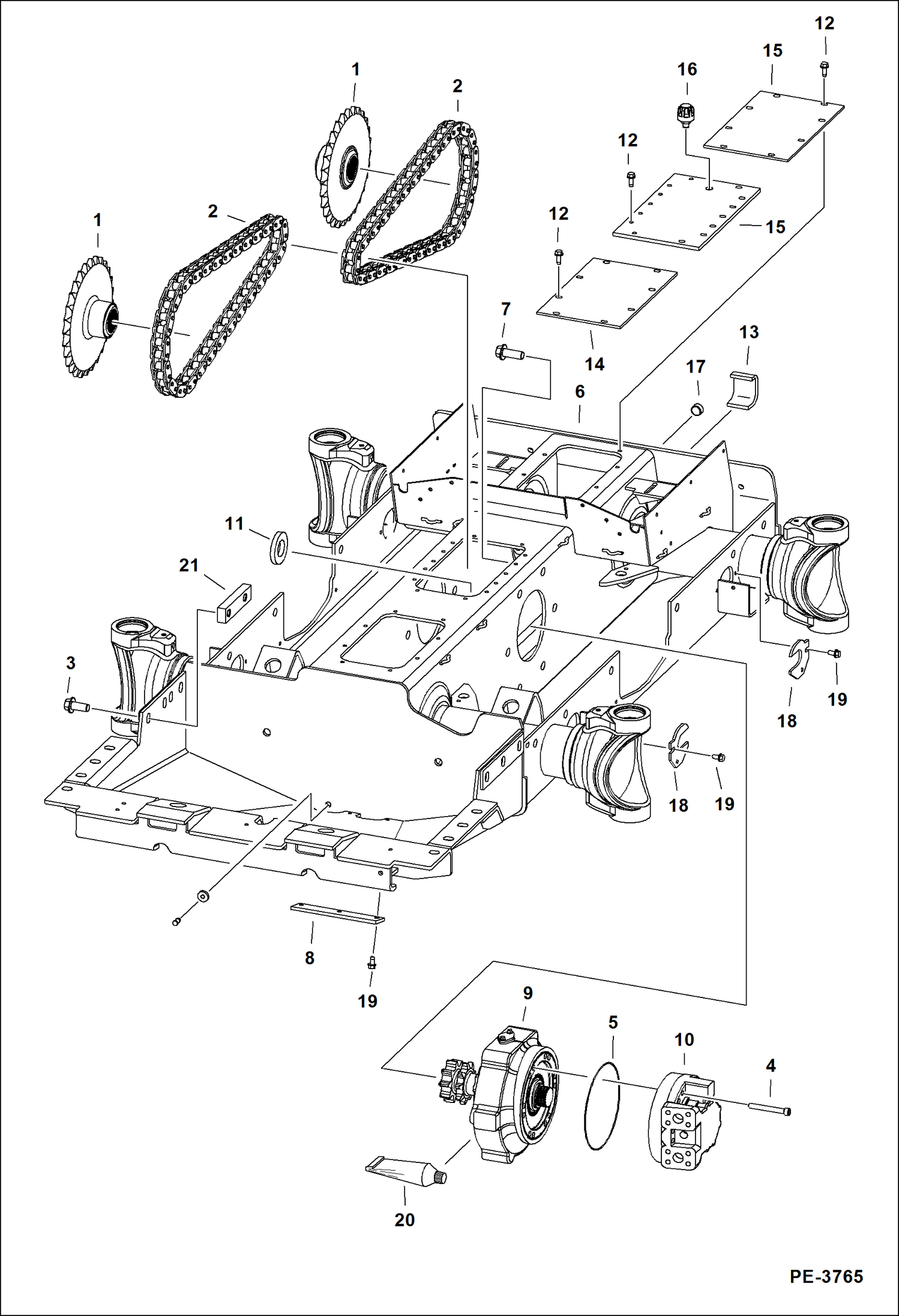 Схема запчастей Bobcat A-Series - DRIVE TRAIN DRIVE TRAIN