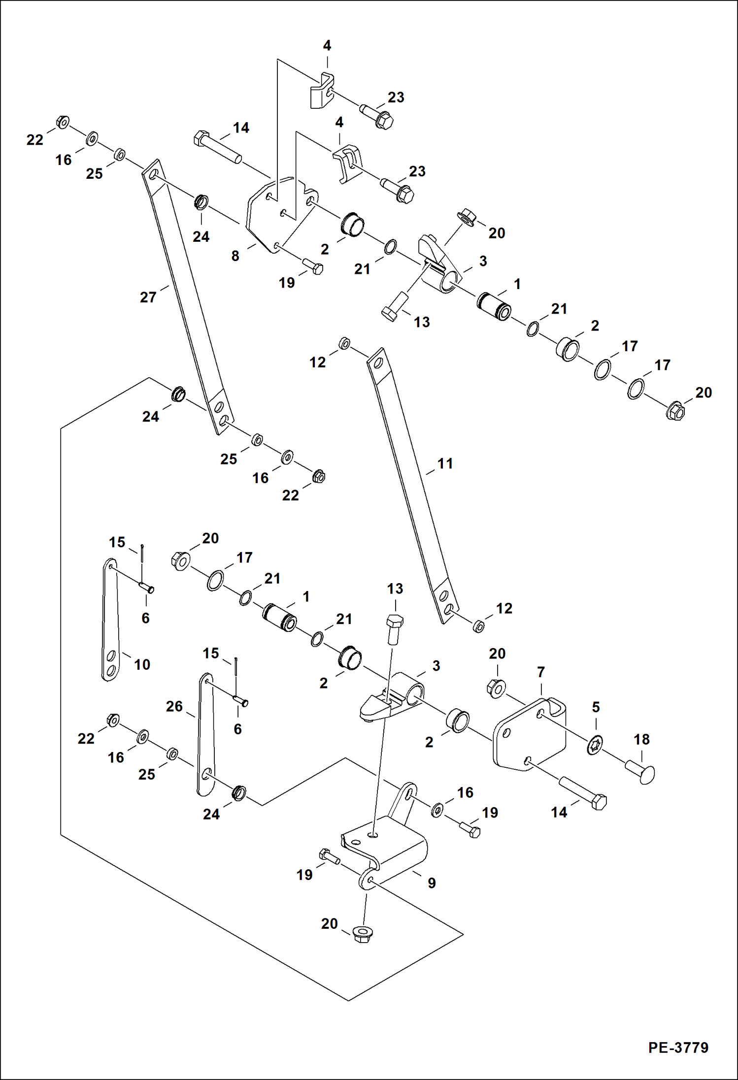 Схема запчастей Bobcat 337 - CONTROLS (Blade) CONTROLS