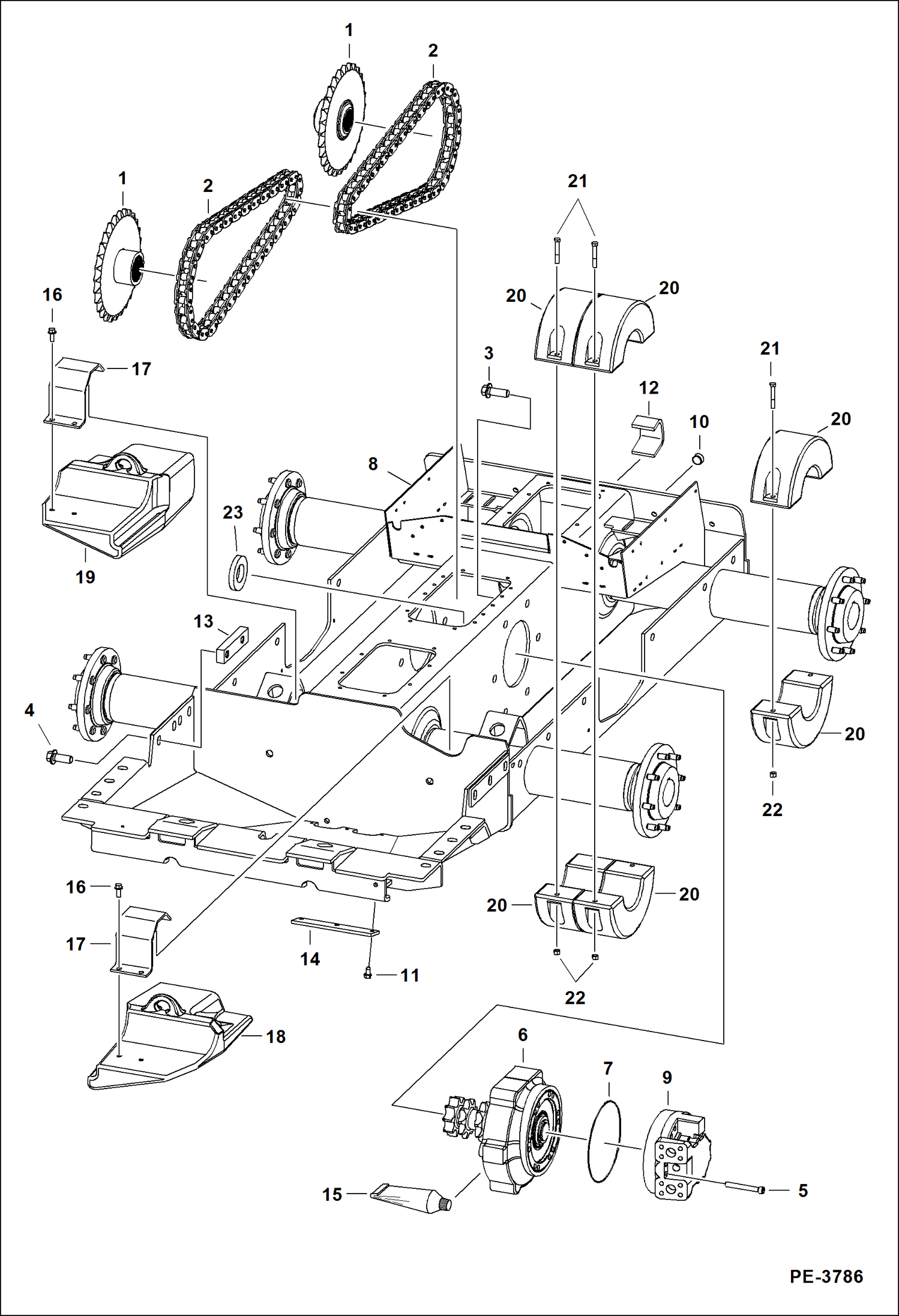 Схема запчастей Bobcat S-Series - DRIVE TRAIN DRIVE TRAIN