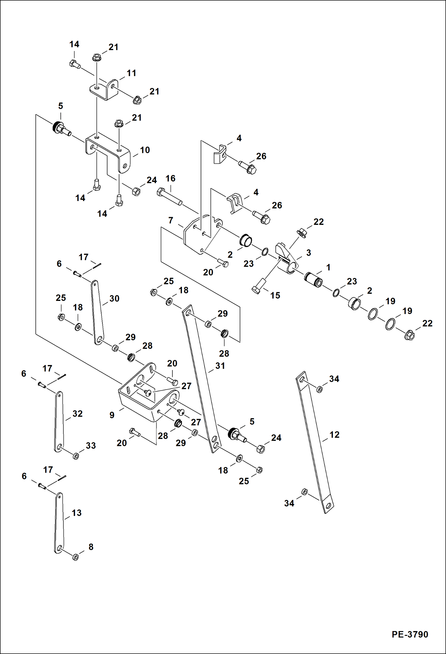 Схема запчастей Bobcat 325 - CONTROLS (Blade) CONTROLS