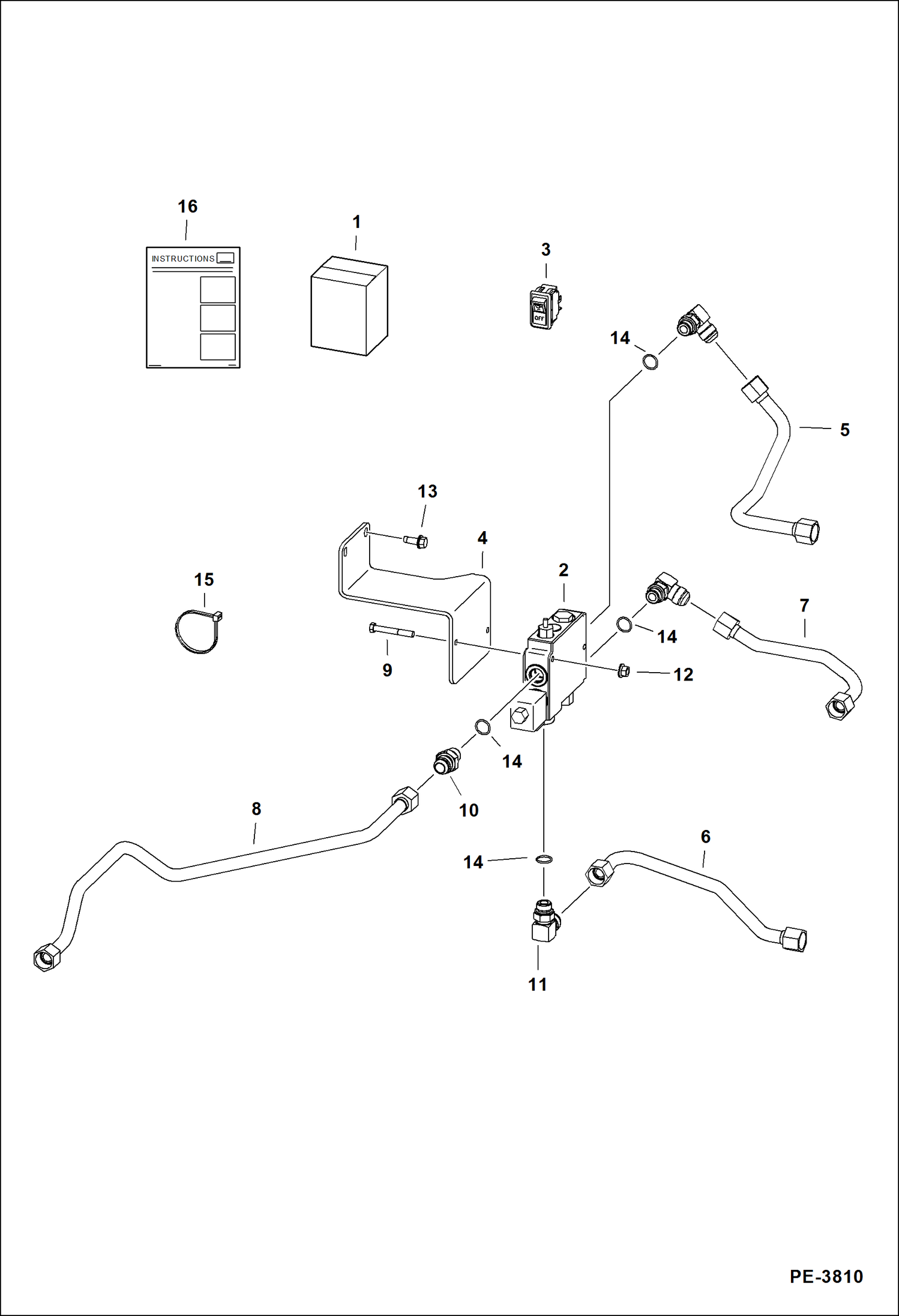 Схема запчастей Bobcat S-Series - BUCKET POSITIONING KIT (S/N 526016000 & Above 526112000 & Above, 525815000 & Above, 525912000 & Above ACCESSORIES & OPTIONS