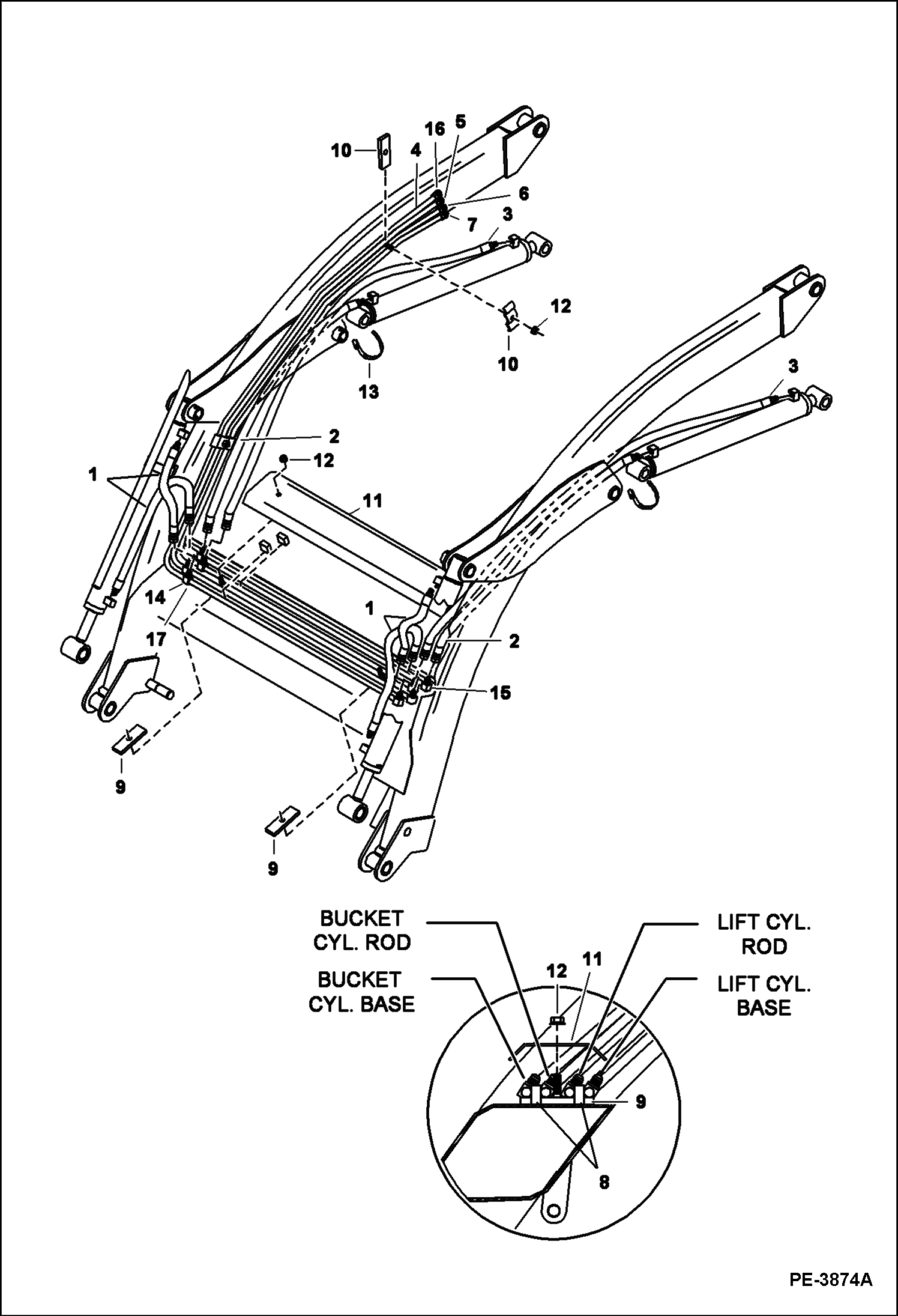 Схема запчастей Bobcat LOADER - TRACTOR LOADER 9TL (AE35) (Hydraulic System) Компактные тракторы