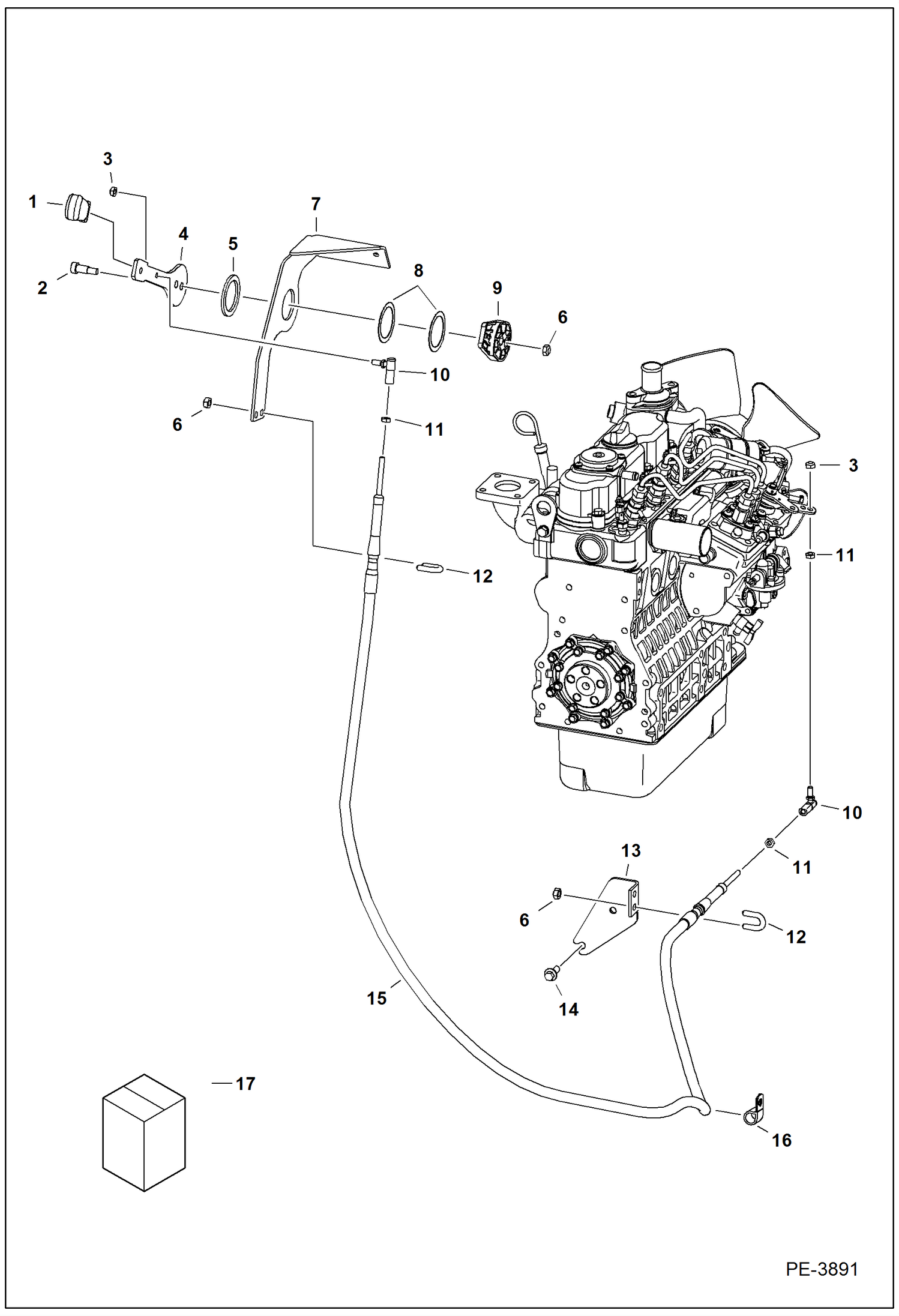 Схема запчастей Bobcat Mini Tracks Loaders - THROTTLE POWER UNIT