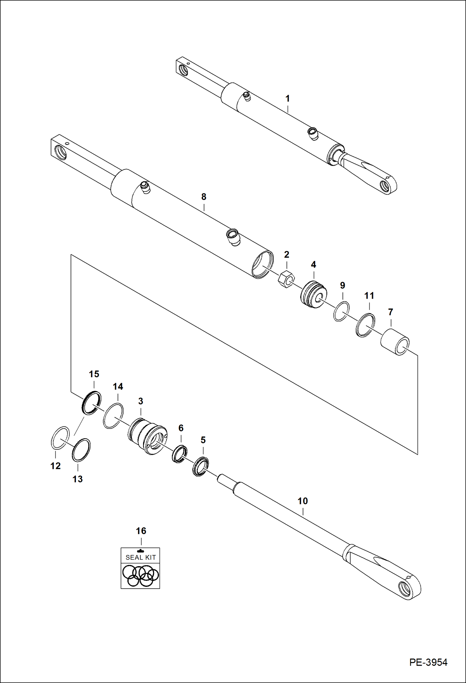 Схема запчастей Bobcat S-Series - POWER BOB-TACH (Cylinder) (S/N A3NT11001 - 11874, A3NU11001 - 11022) ACCESSORIES & OPTIONS