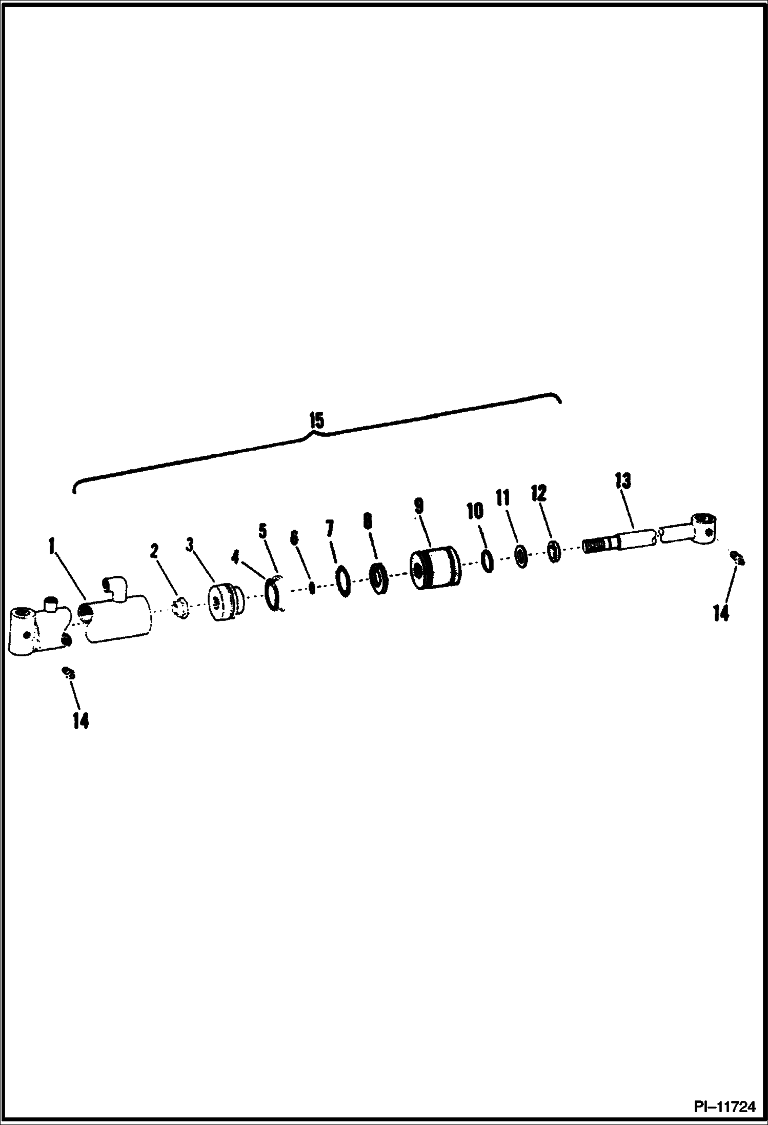 Схема запчастей Bobcat 200s - TILT CYLINDER HYDRAULIC SYSTEM