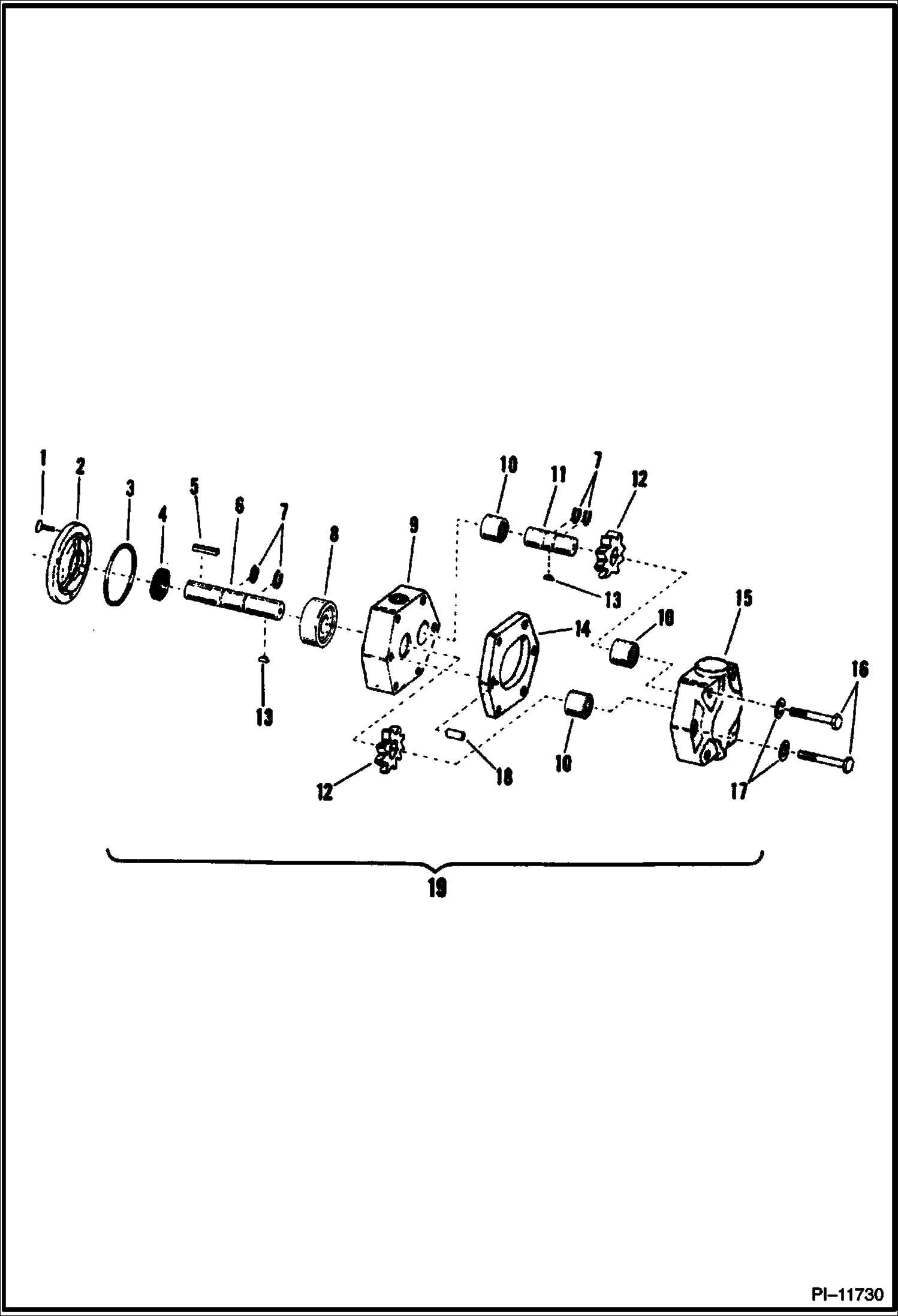 Схема запчастей Bobcat 400s - HYDRAULIC PUMP Webster #3HB5-LA HYDRAULIC SYSTEM