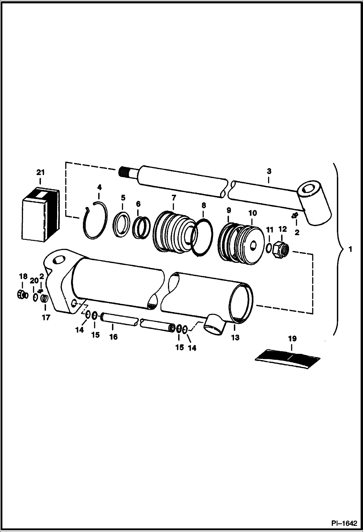 Схема запчастей Bobcat BACKHOE - BACKHOE (Boom, Bucket & Dipperstick Cylinder) (Lantex - Q1531647 & Above) (908) 908 BACKHOE