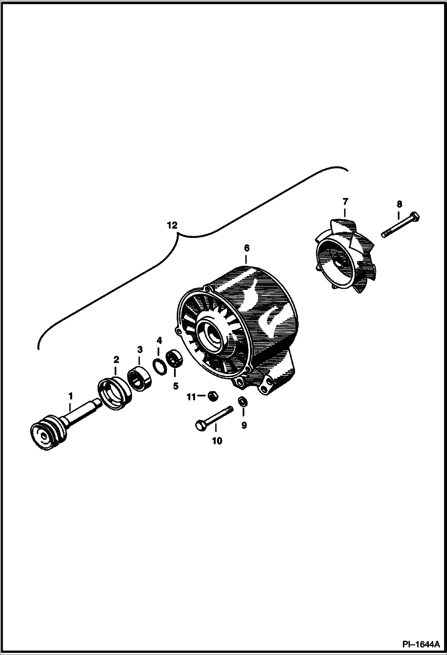 Схема запчастей Bobcat 600s - AIR BLOWER Deutz F2L411W POWER UNIT