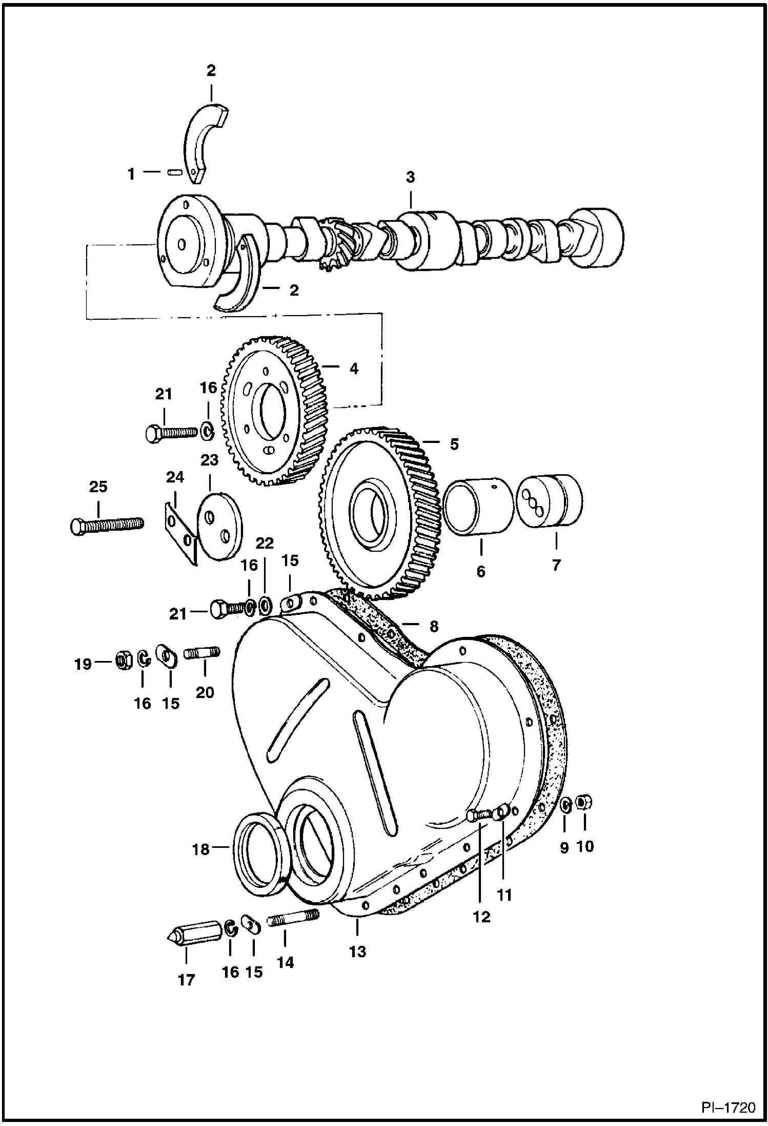 Схема запчастей Bobcat 800s - TIMING GEAR POWER UNIT