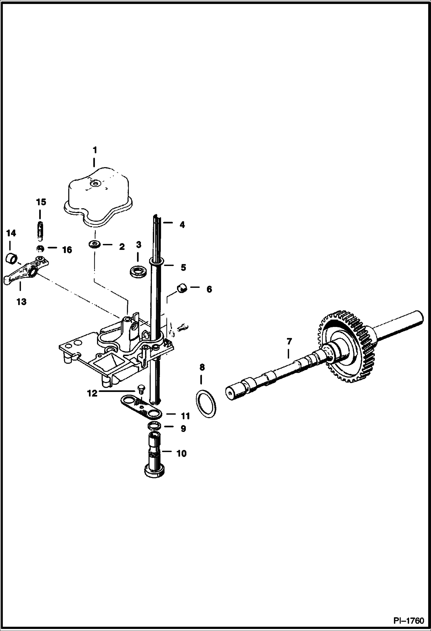 Схема запчастей Bobcat 600s - CAMSHAFT & VALVE LIFTER (Deutz 411) POWER UNIT