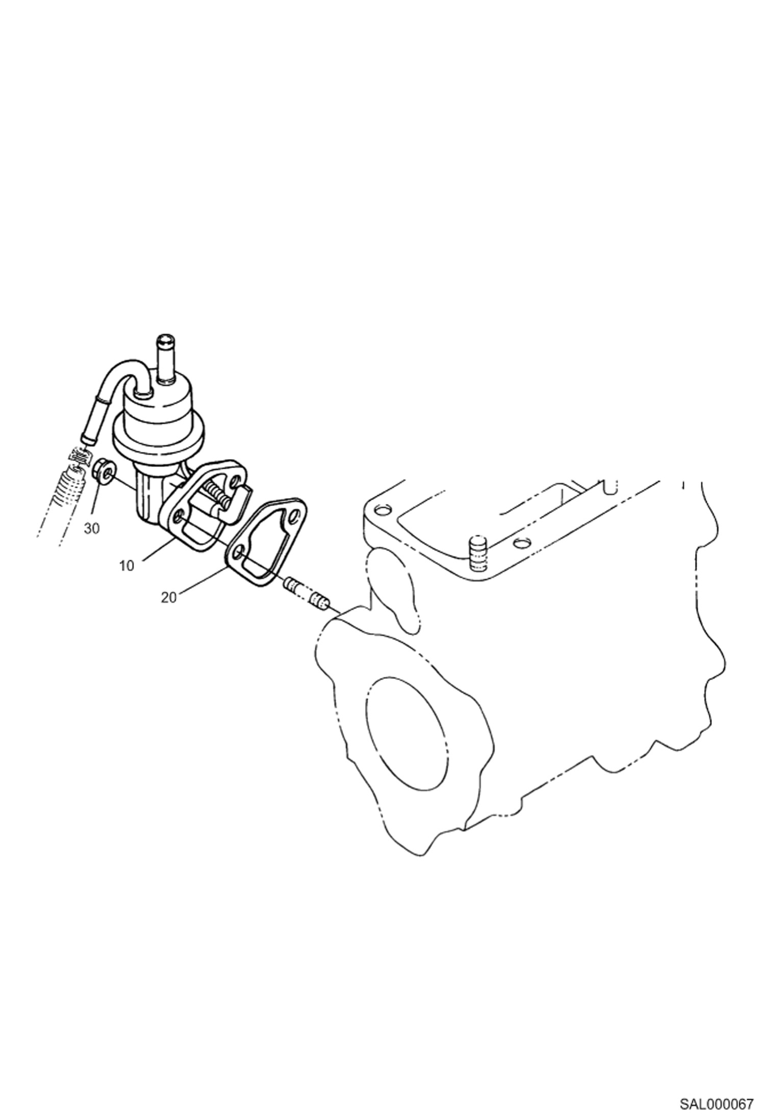 Схема запчастей Bobcat AL440 - FUEL PUMP (MECHANICAL) POWER UNIT