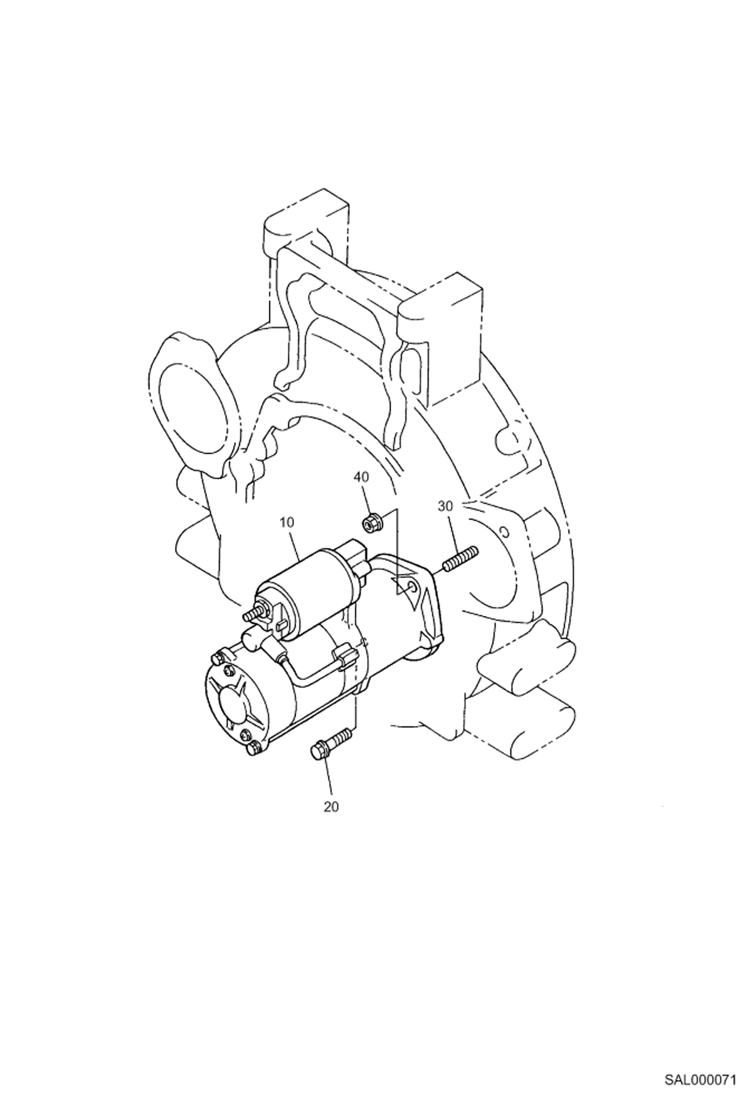 Схема запчастей Bobcat AL350 - STARTER POWER UNIT