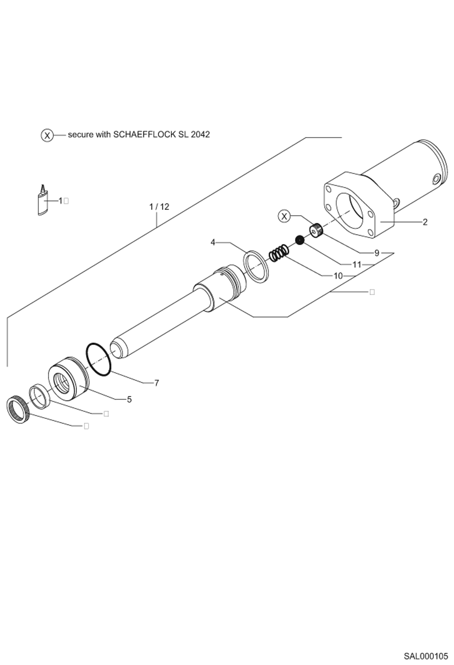 Схема запчастей Bobcat AL440 - QUICK MOUNT HITCH CYLINDER HYDRAULIC INSTALLATION