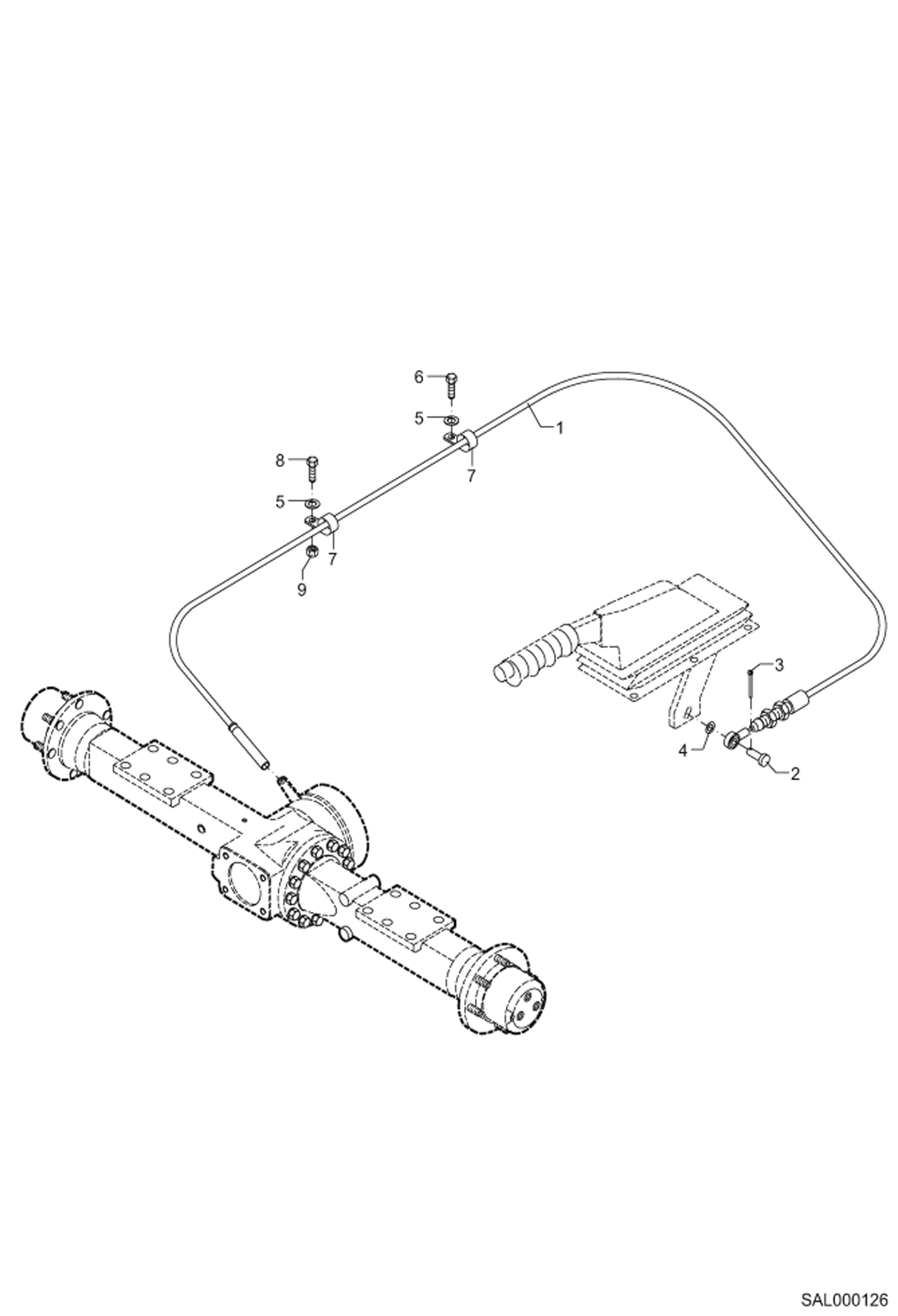 Схема запчастей Bobcat AL350 - PARKING BRAKE HYDRAULIC INSTALLATION