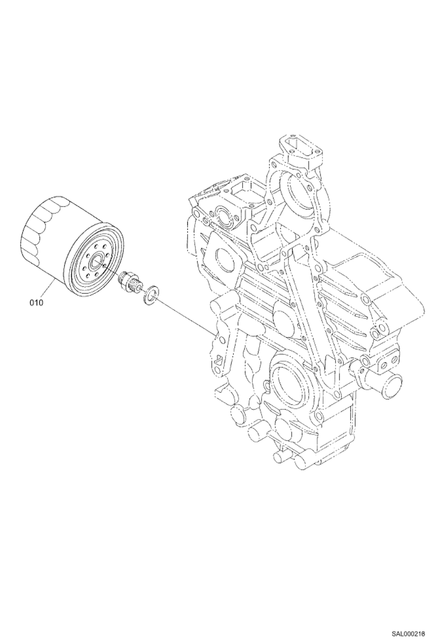 Схема запчастей Bobcat AL275 - OIL FILTER POWER UNIT