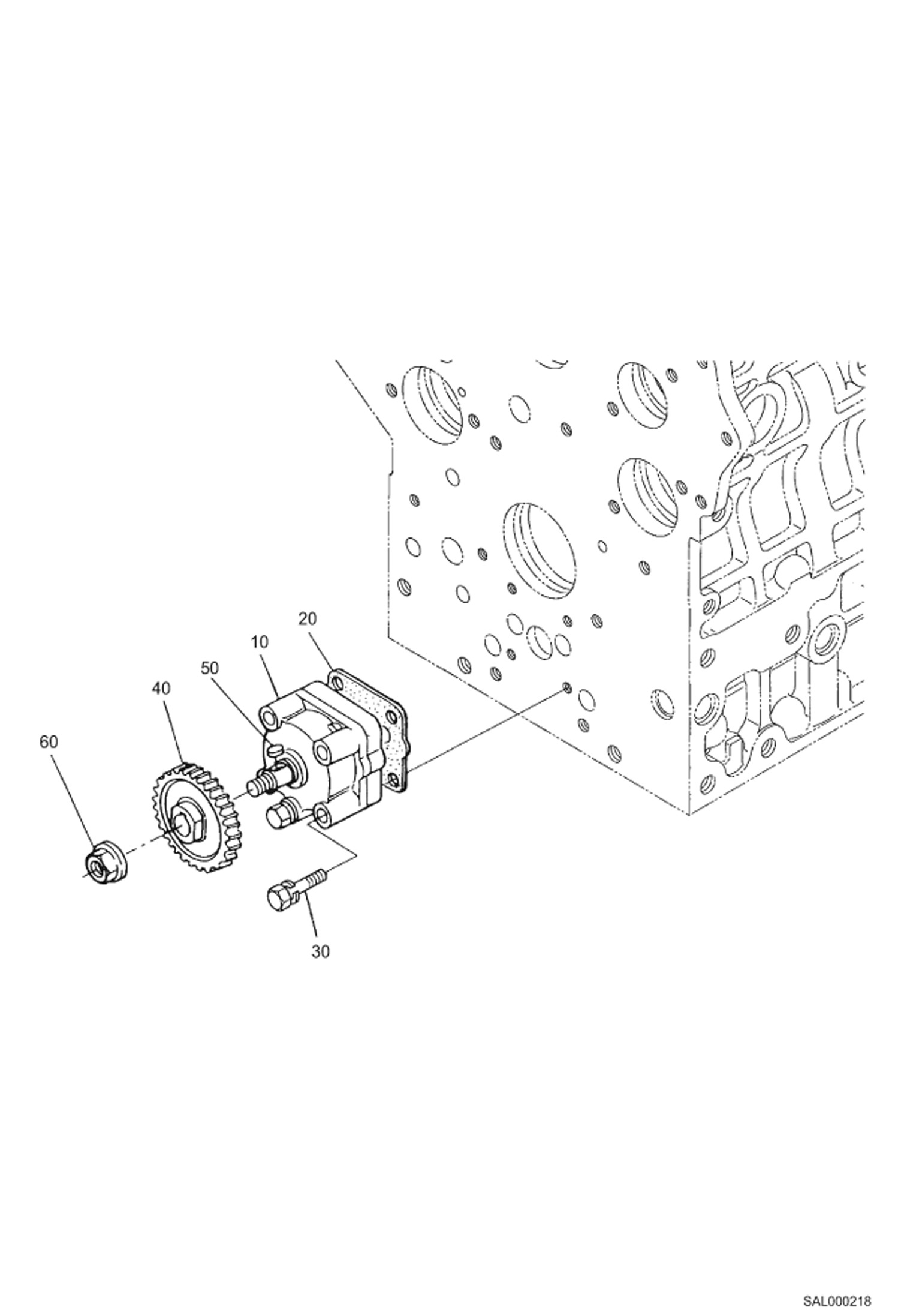 Схема запчастей Bobcat AL275 - OIL PUMP POWER UNIT