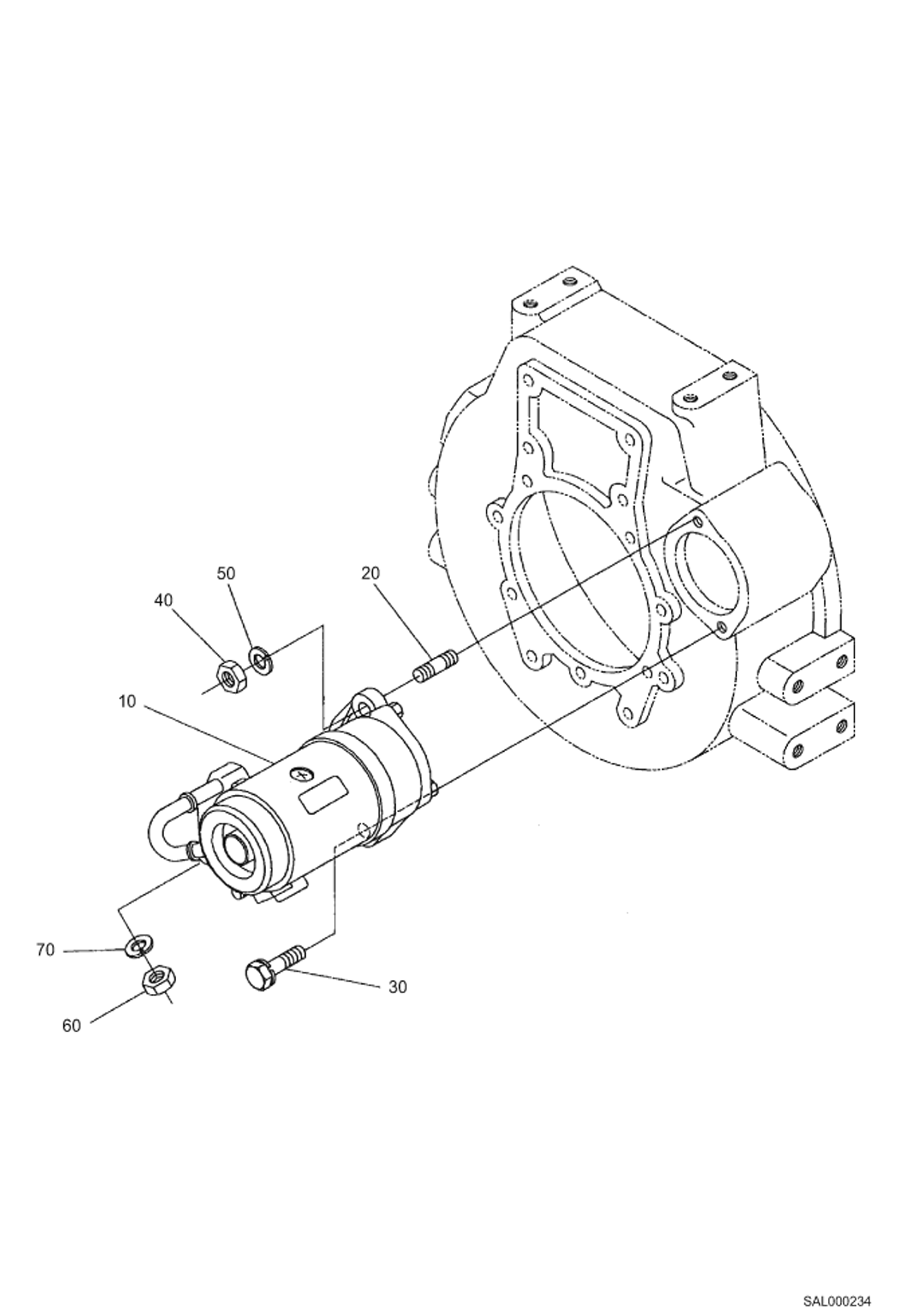 Схема запчастей Bobcat AL275 - STARTER POWER UNIT