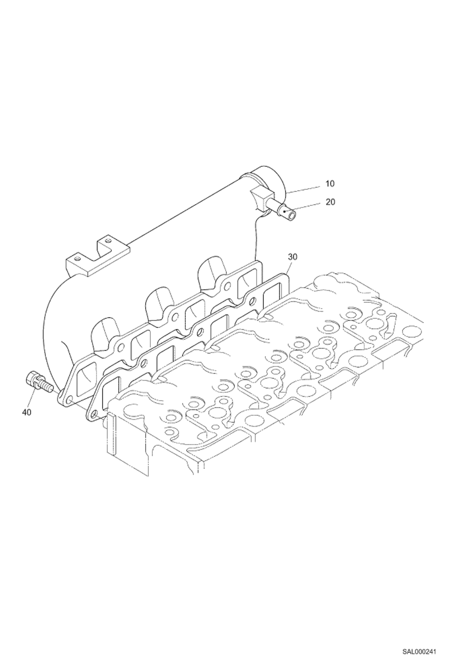 Схема запчастей Bobcat AL275 - INLET MANIFOLD POWER UNIT