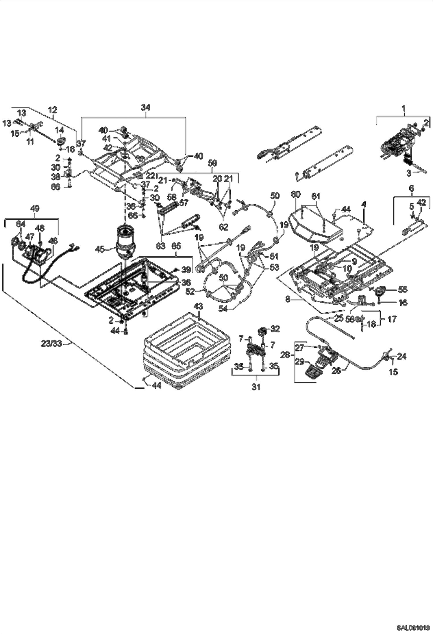 Схема запчастей Bobcat AL440 - SEAT SUSPENSION - MSG 95 MAIN FRAME