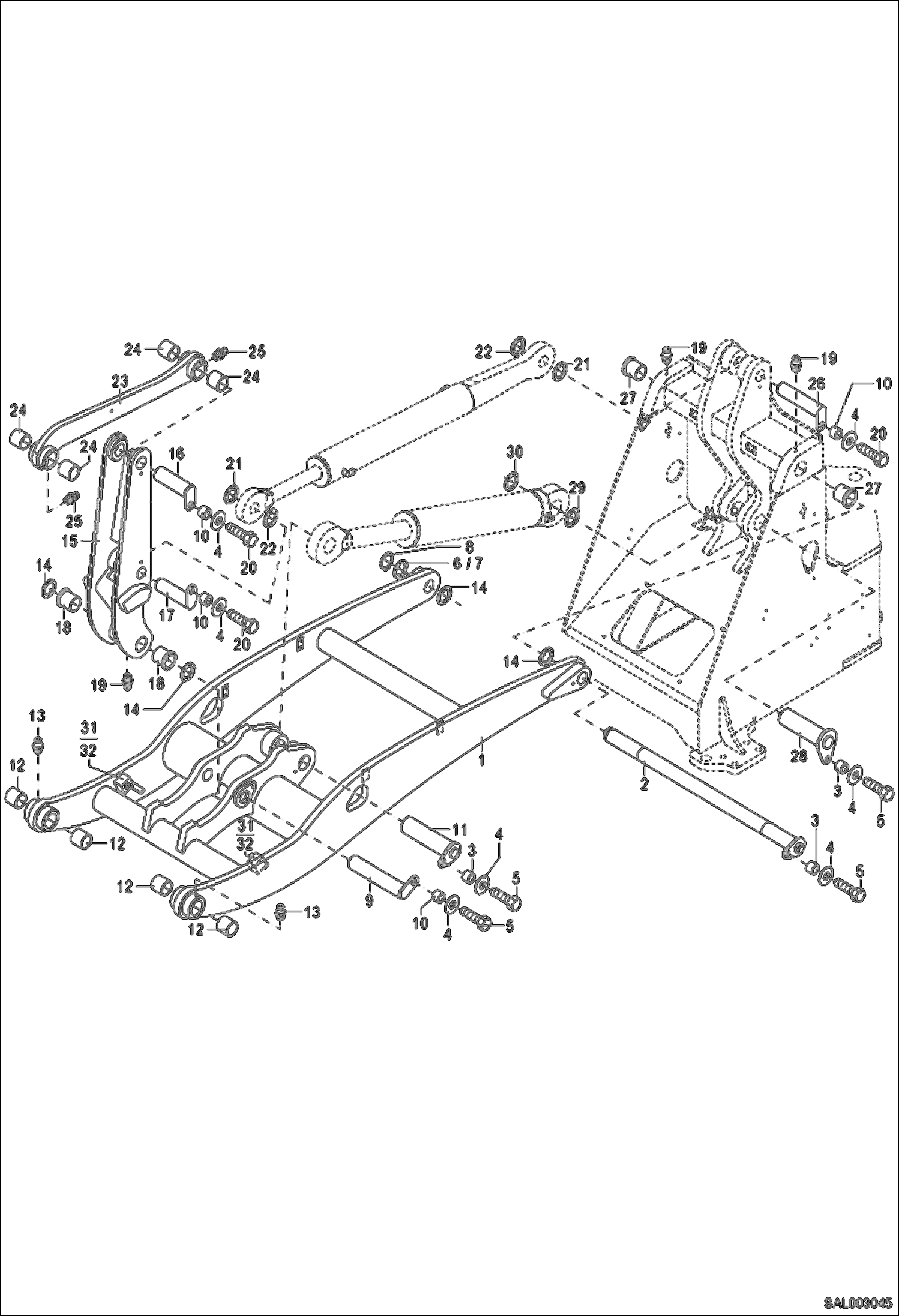 Схема запчастей Bobcat AL440 - LOADING EQUIPMENT HYDRAULIC INSTALLATION