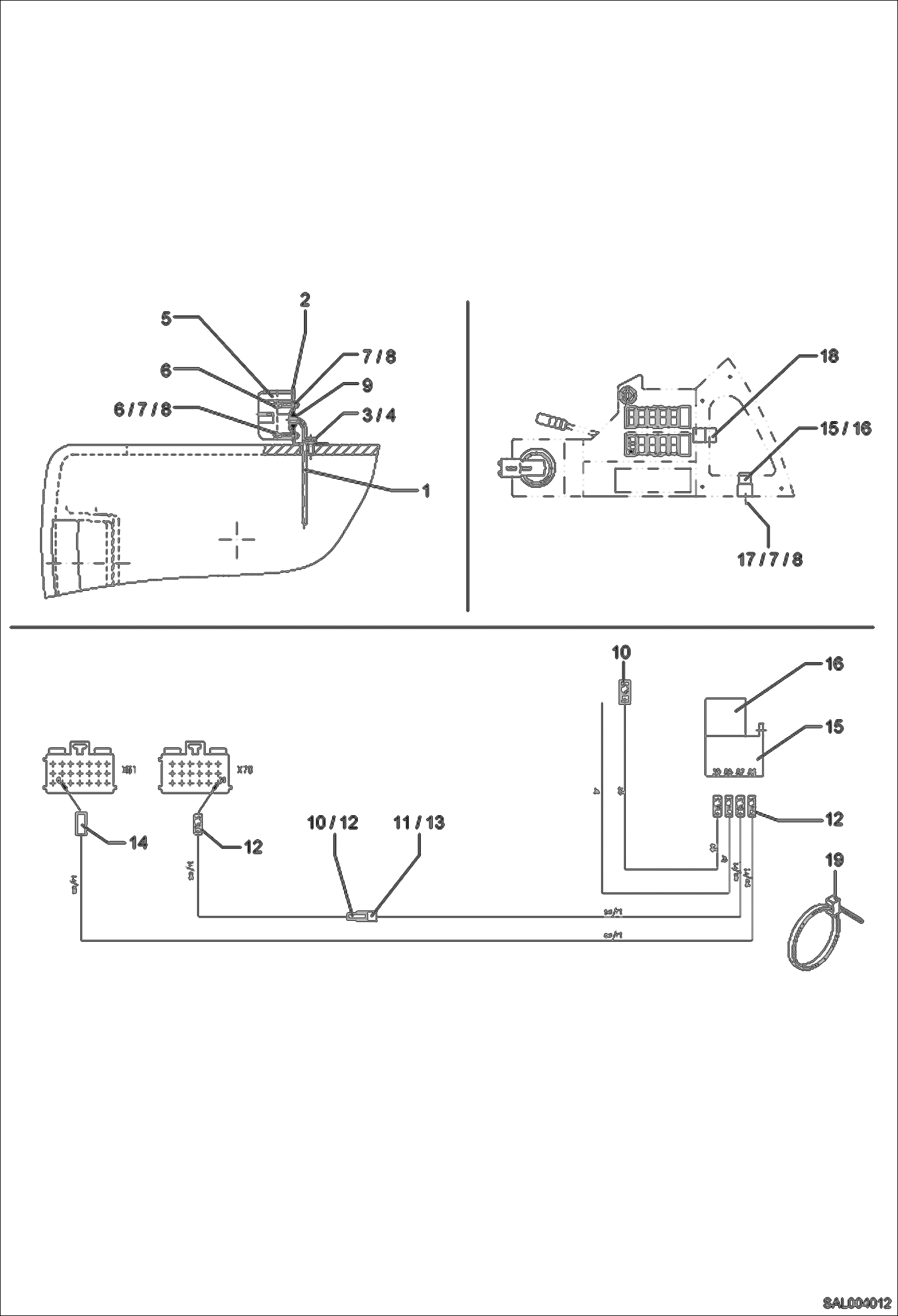 Схема запчастей Bobcat AL350 - FEMALE PLUG 7 PINS AT REAR CHASSIS ELECTRIC INSTALLATION