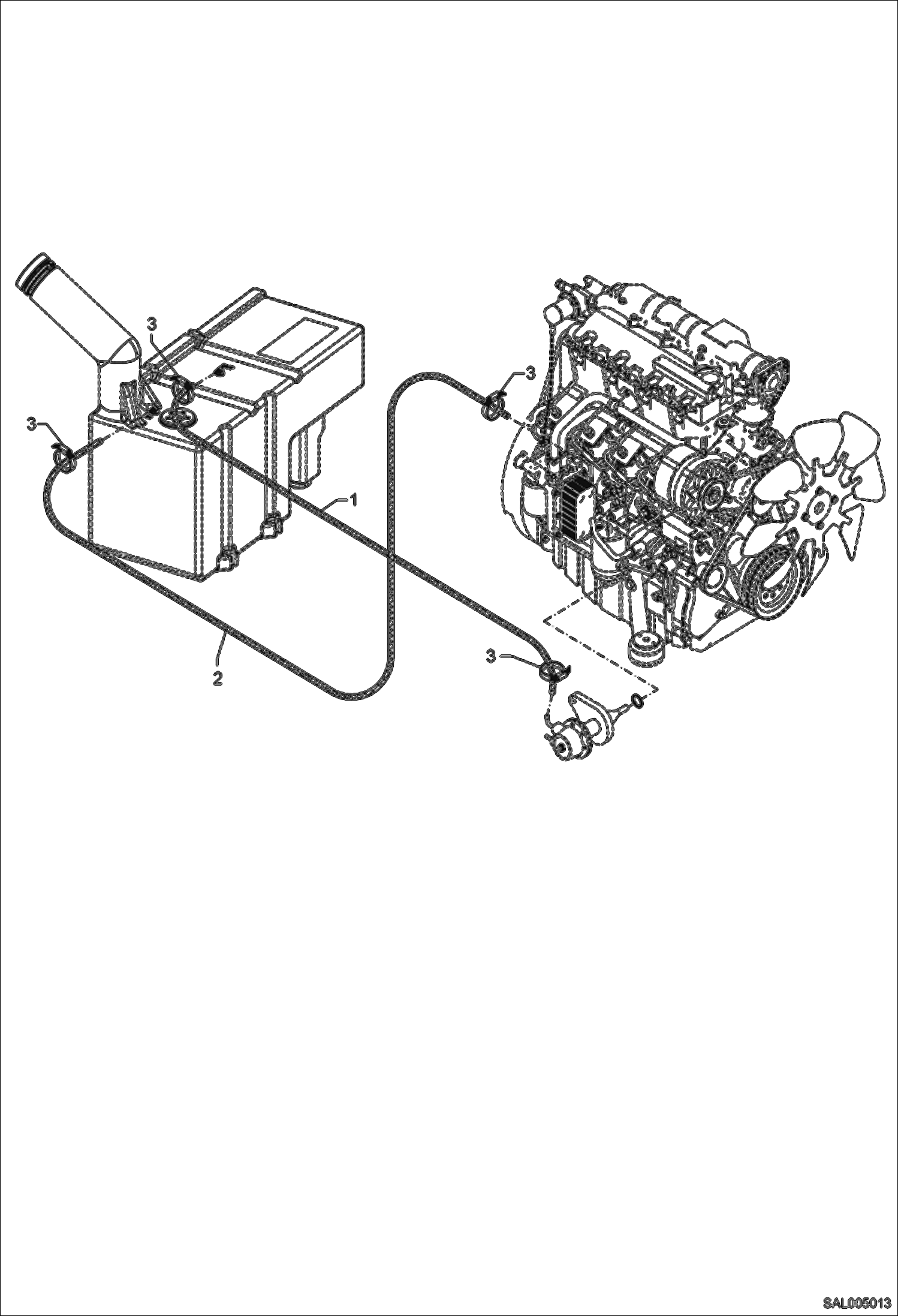 Схема запчастей Bobcat AL350 - FUEL SUPPLY POWER UNIT