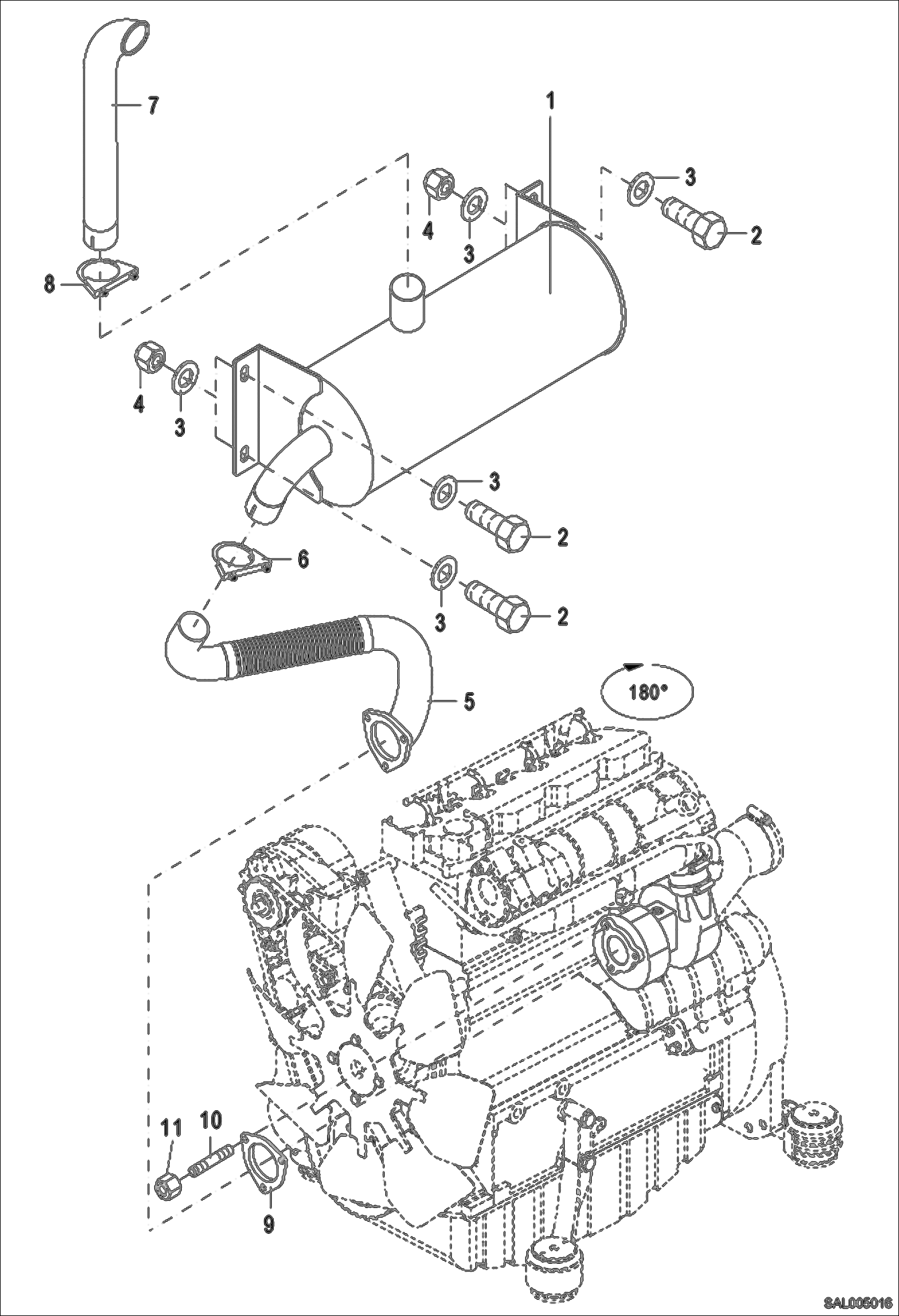 Схема запчастей Bobcat AL440 - EXHAUST POWER UNIT